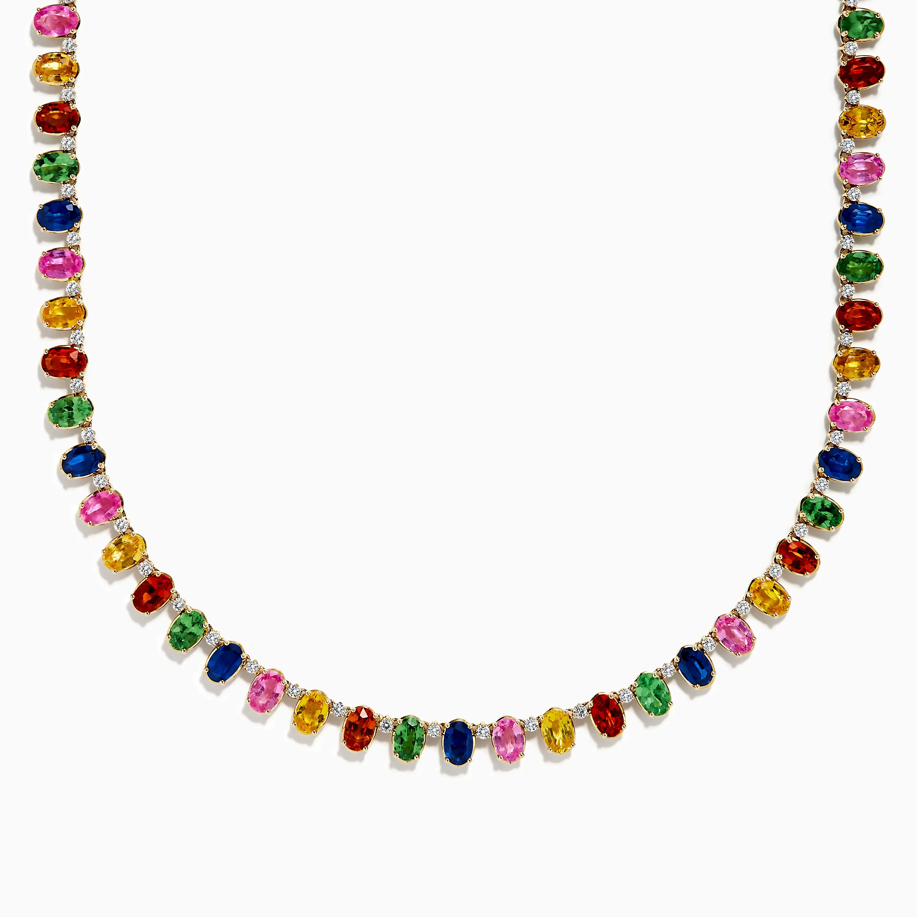 Watercolor 14K Yellow Gold Multi Sapphire and Diamond Necklace sold by Effy