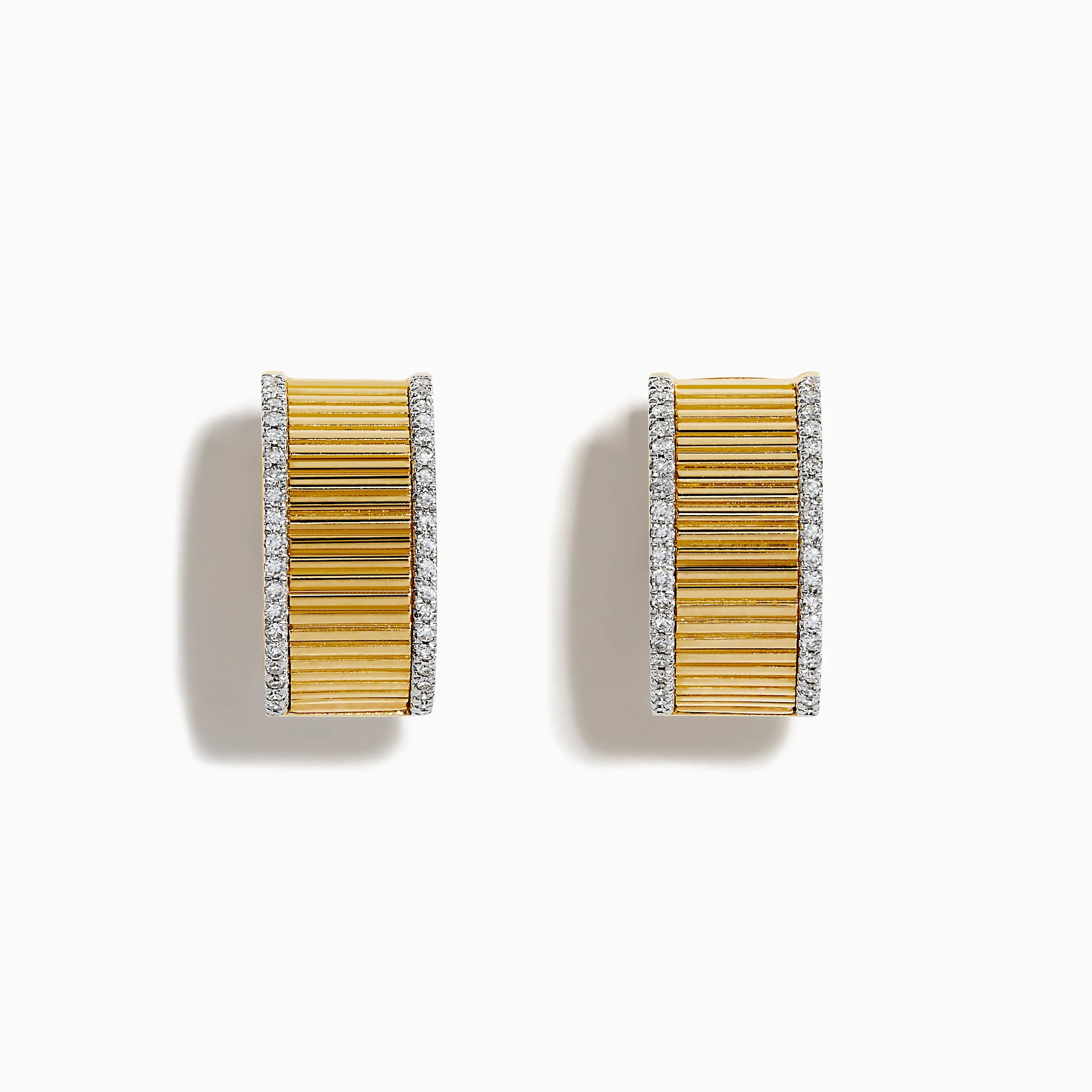 D'Oro 14K Yellow Gold Diamond Hoop Earrings sold by Effy