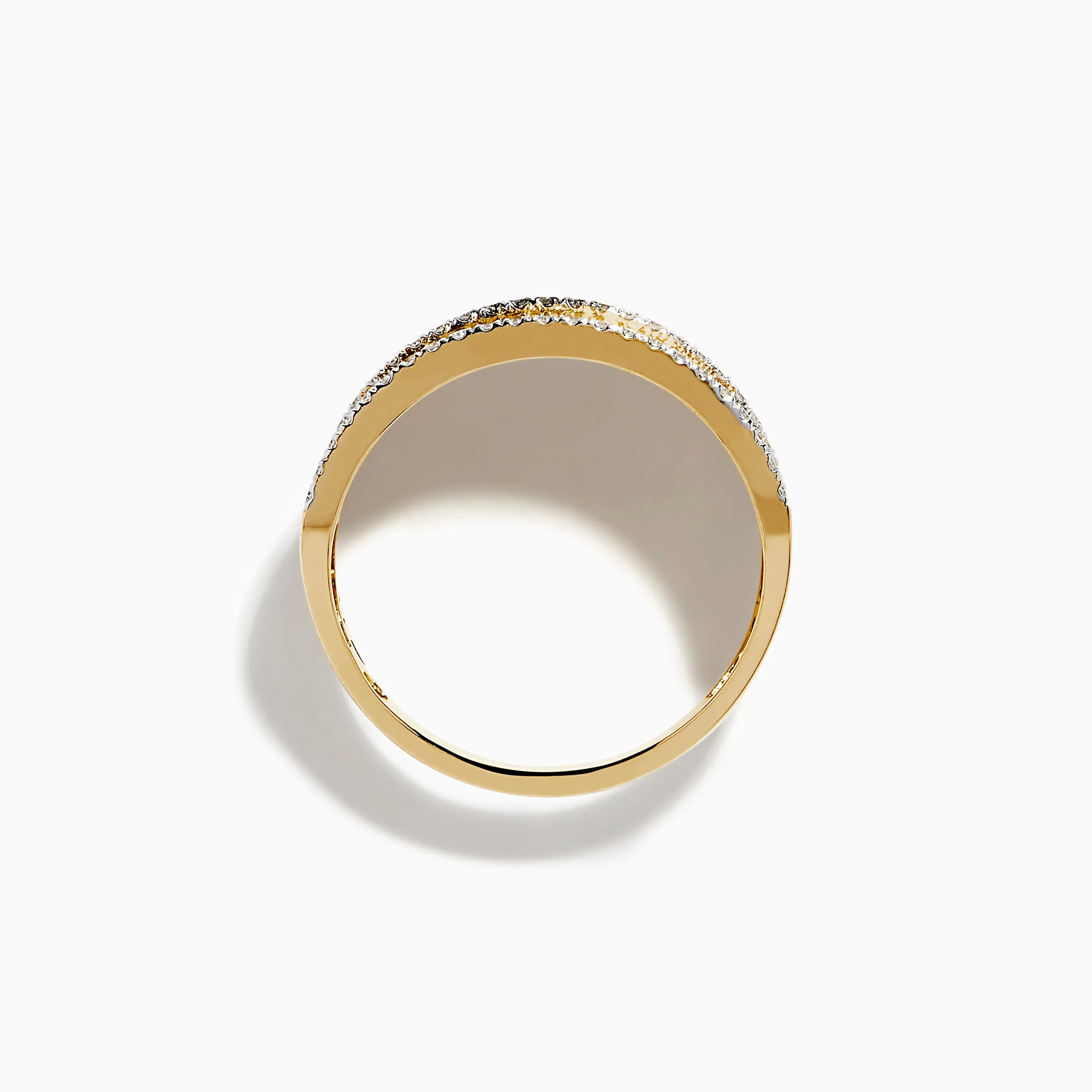 D'Oro 14K Yellow Gold Diamond Wide Band Ring sold by Effy product image thumbnail 3