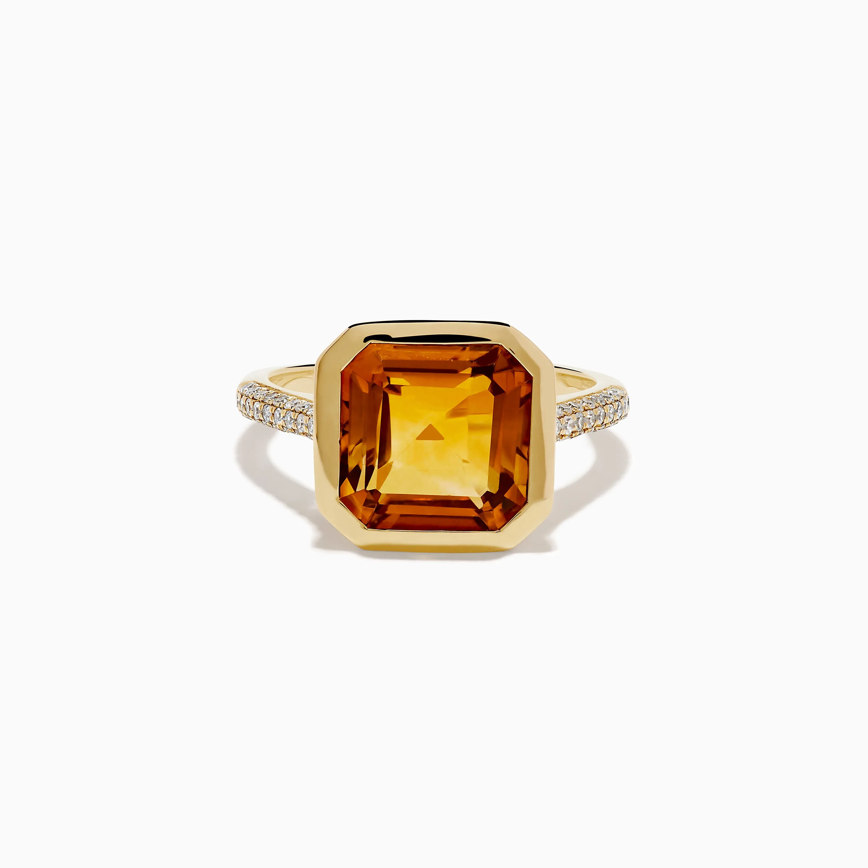 Sunset 14K Yellow Gold Citrine and Diamond Ring sold by Effy