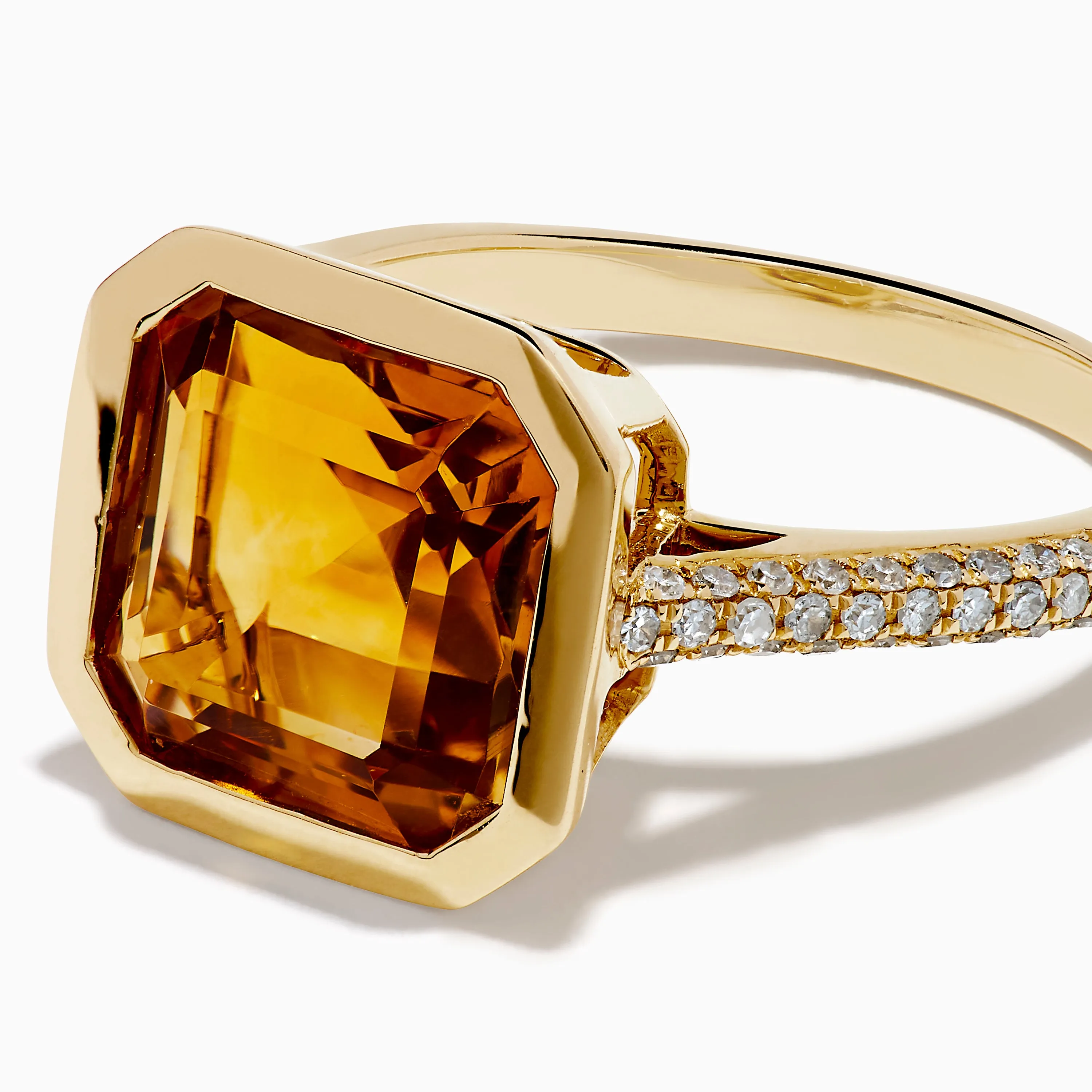 Sunset 14K Yellow Gold Citrine and Diamond Ring sold by Effy product image thumbnail 2
