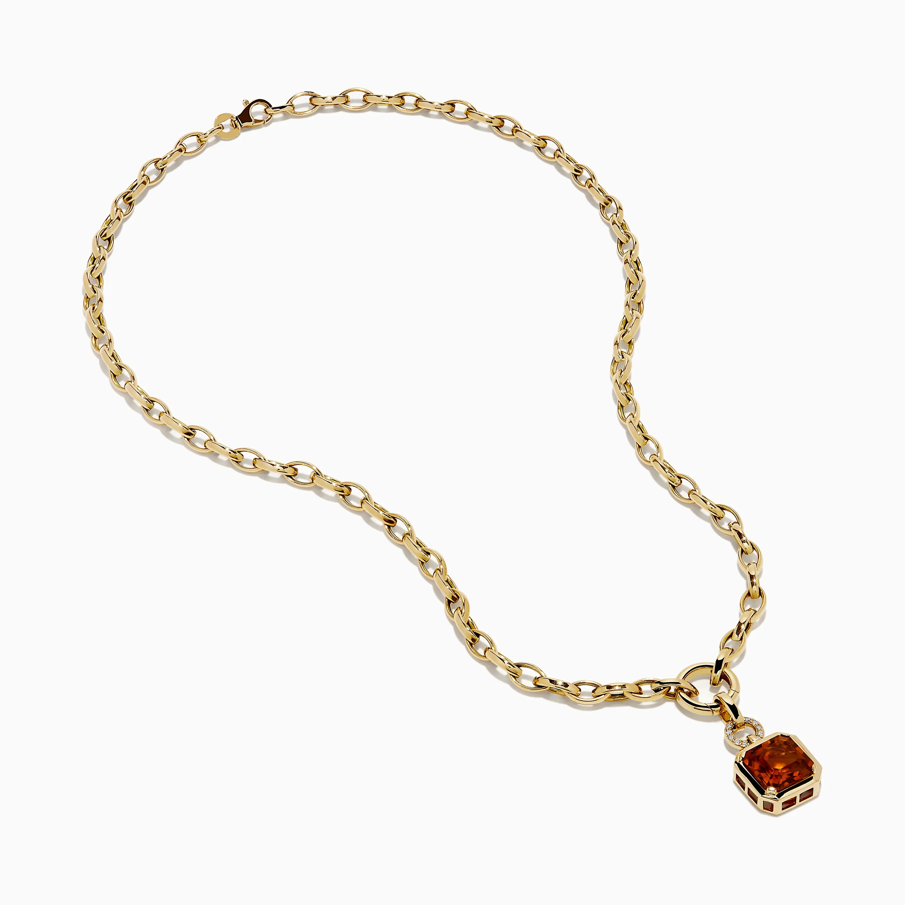 Sunset 14K Yellow Gold Citrine and Diamond Pendant sold by Effy product image thumbnail 2