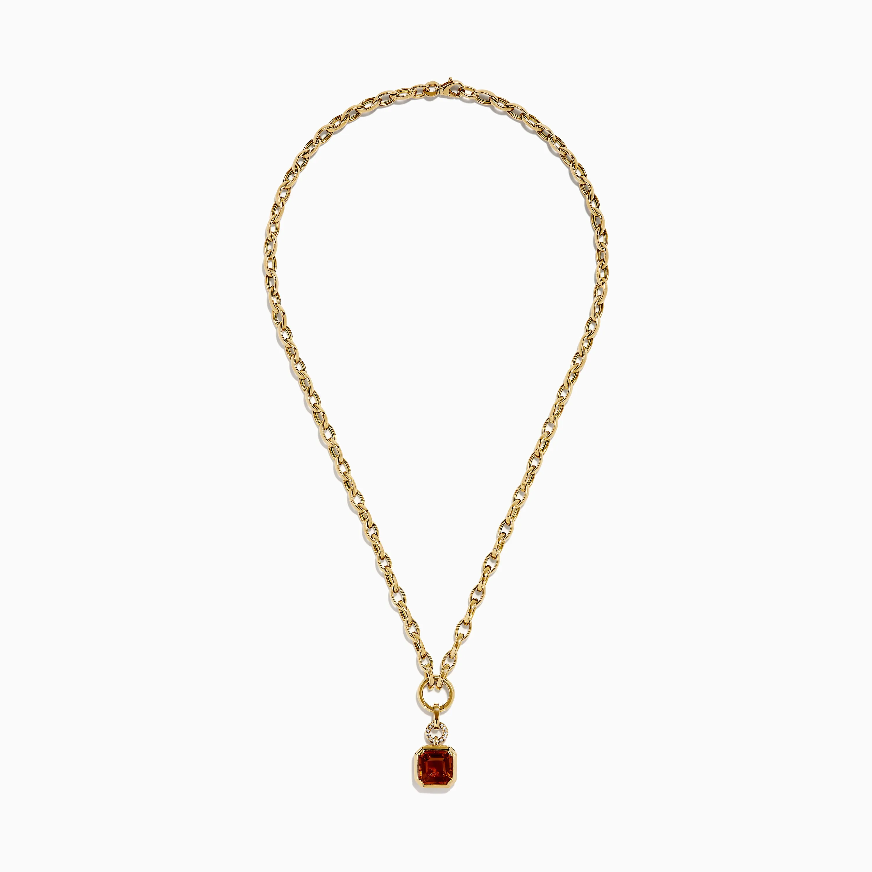 Sunset 14K Yellow Gold Citrine and Diamond Pendant sold by Effy product image thumbnail 3