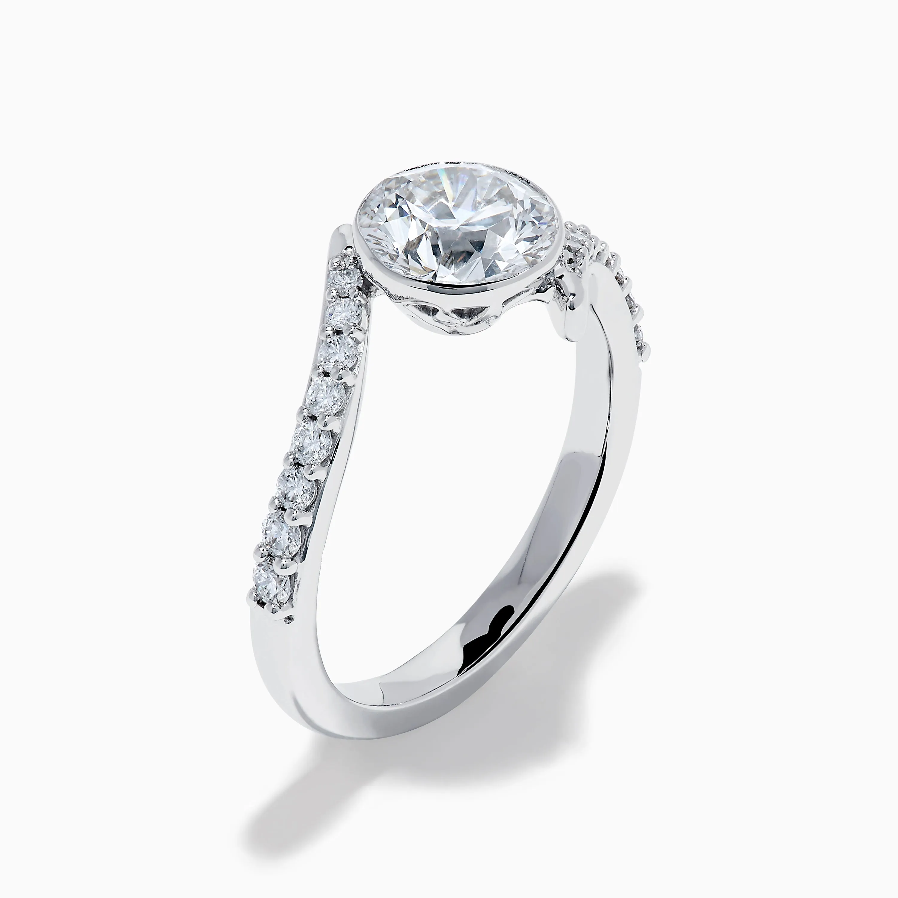 Star Lab Grown Diamond Connect Ring in 18K White Gold sold by Effy product image thumbnail 4