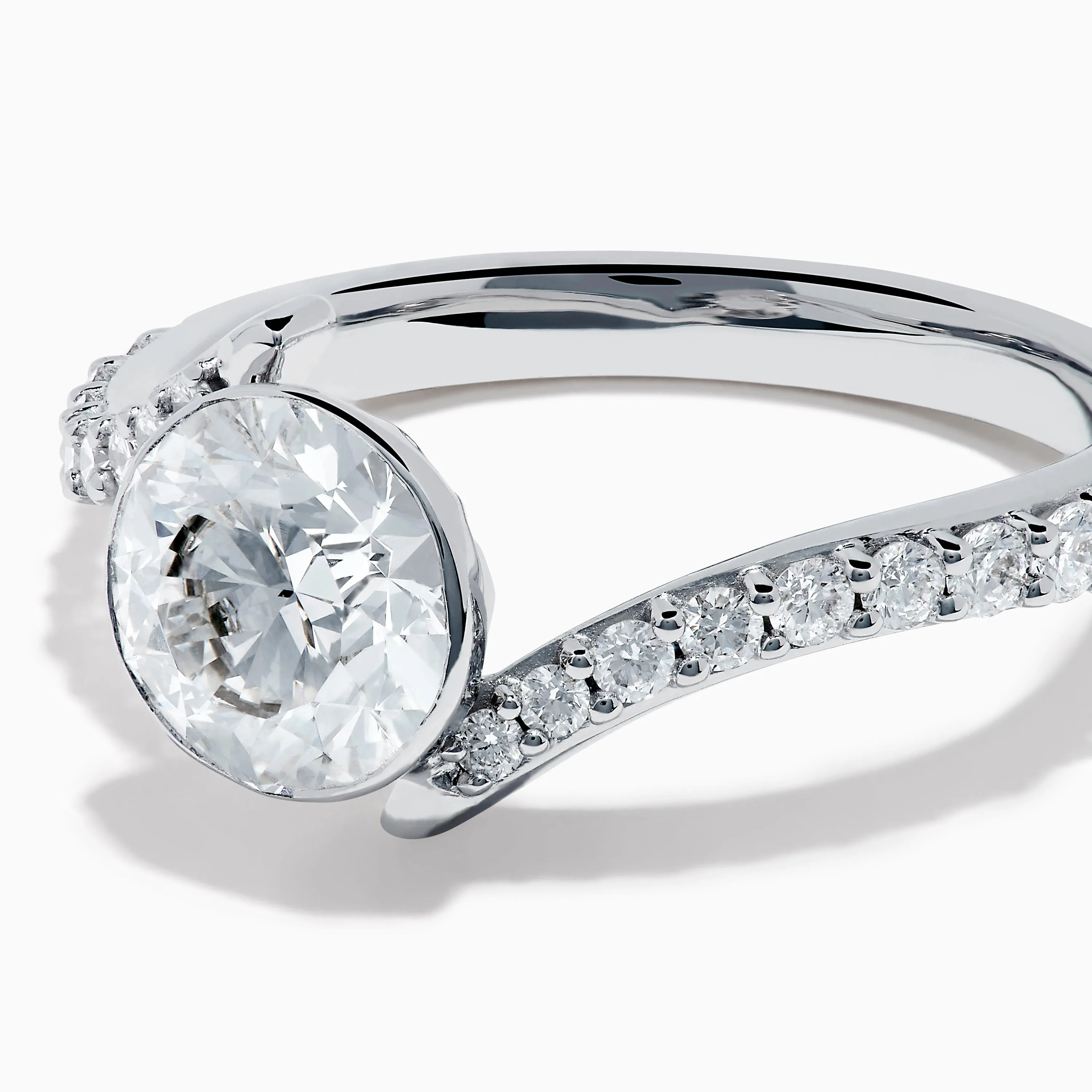 Star Lab Grown Diamond Connect Ring in 18K White Gold sold by Effy product image thumbnail 2
