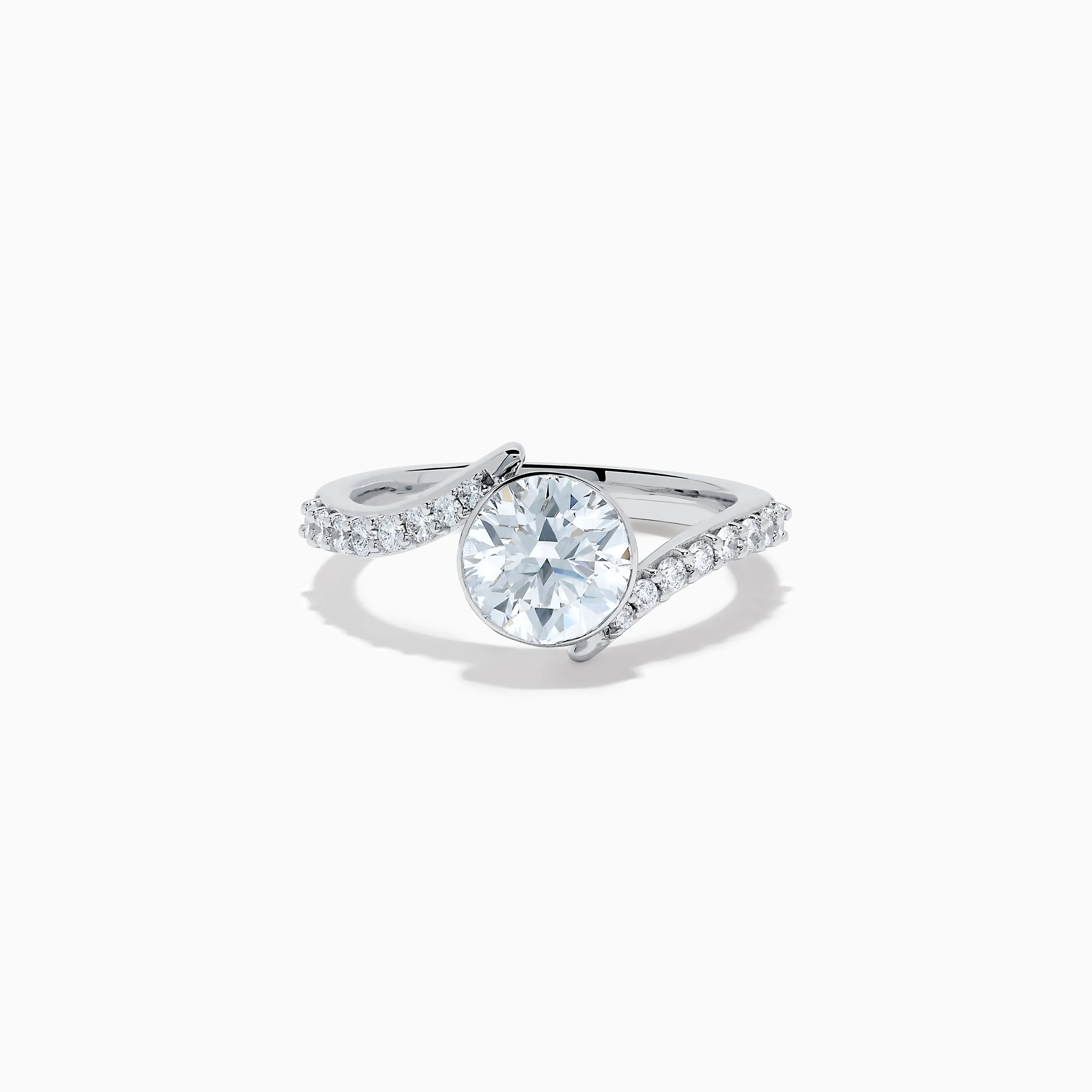 Star Lab Grown Diamond Connect Ring in 18K White Gold sold by Effy
