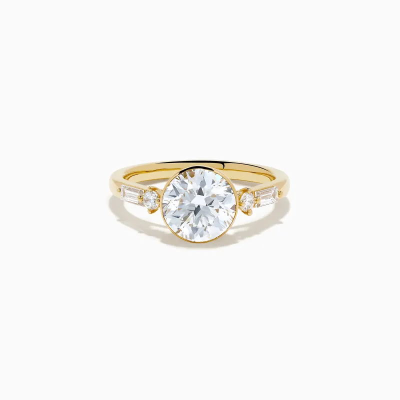 Star Lab Grown Diamond Moderne Ring in 18K Yellow Gold sold by Effy