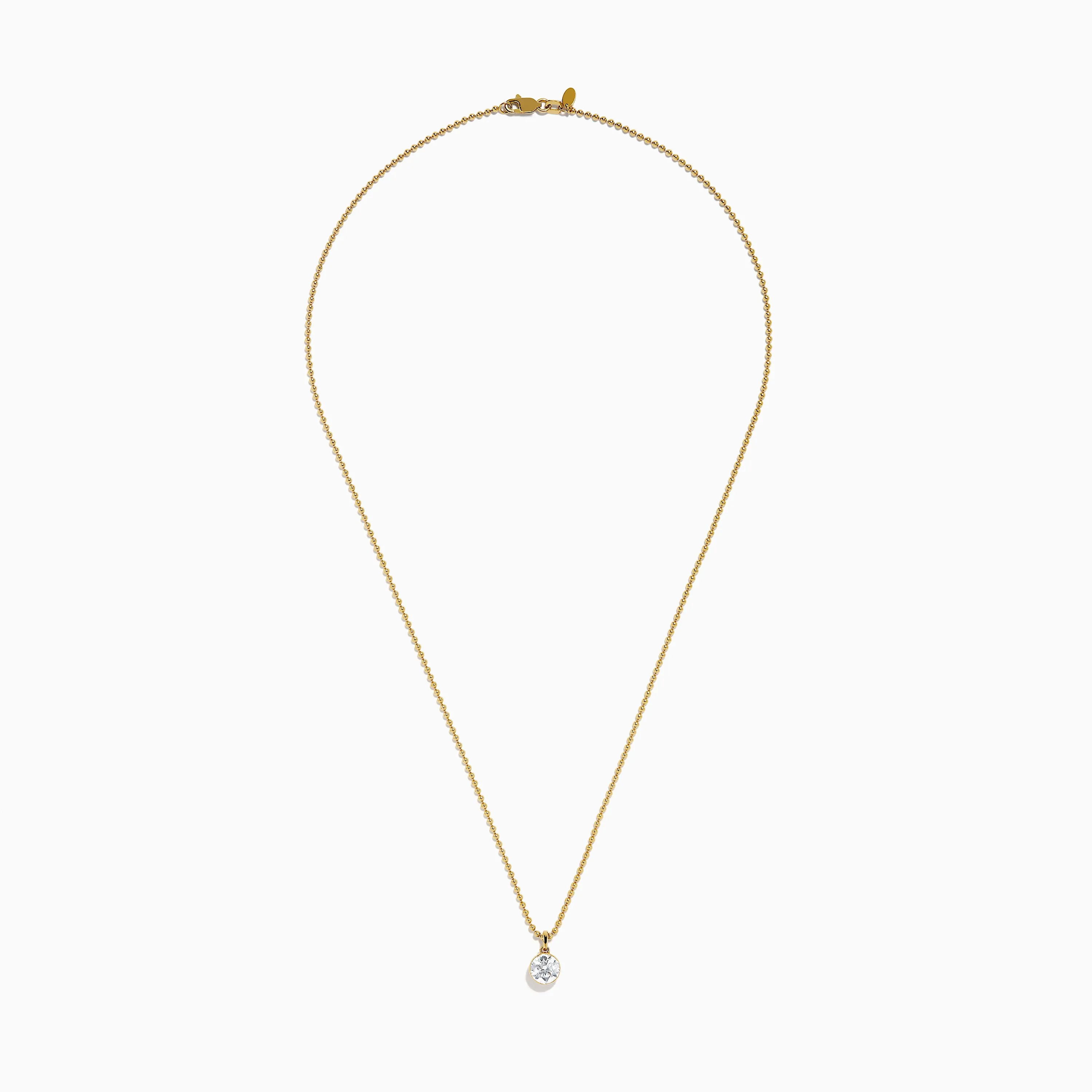 Star Lab Grown Diamond Solitaire Beaded Pendant in 18K Yellow Gold sold by Effy product image thumbnail 3
