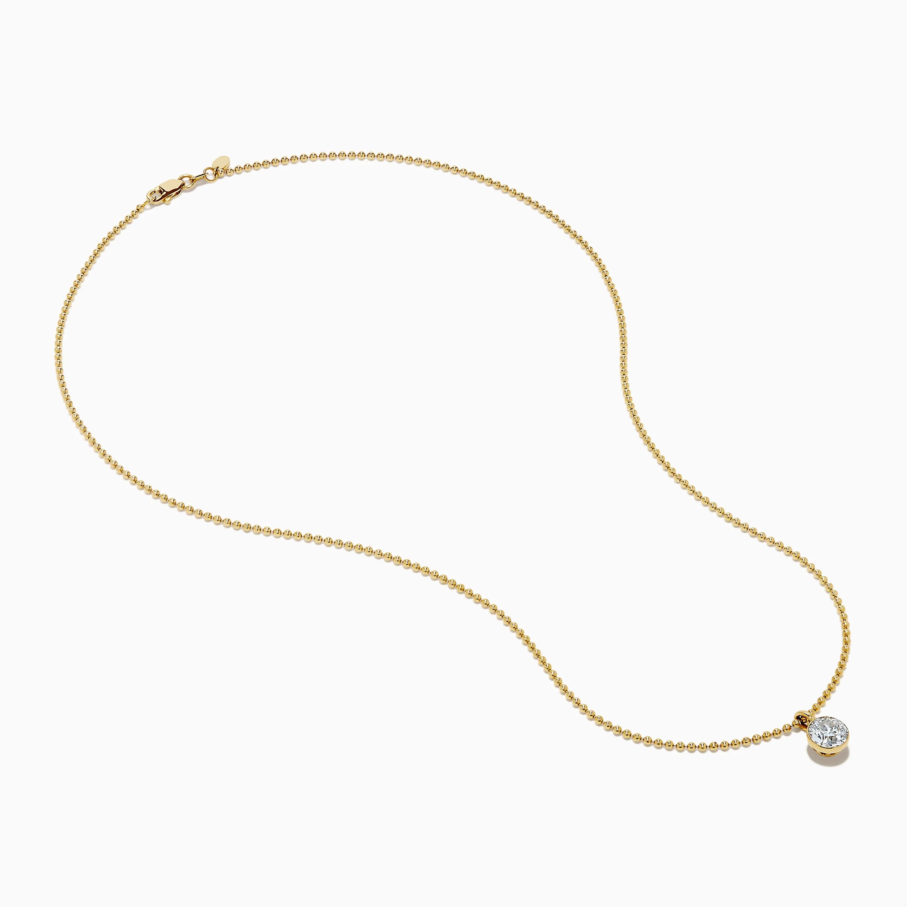 Star Lab Grown Diamond Solitaire Beaded Pendant in 18K Yellow Gold sold by Effy product image thumbnail 2