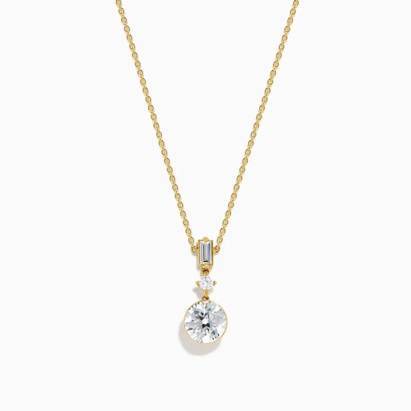 Star Lab Grown Diamond Classic Station Necklace in 18K Yellow Gold sold by Effy