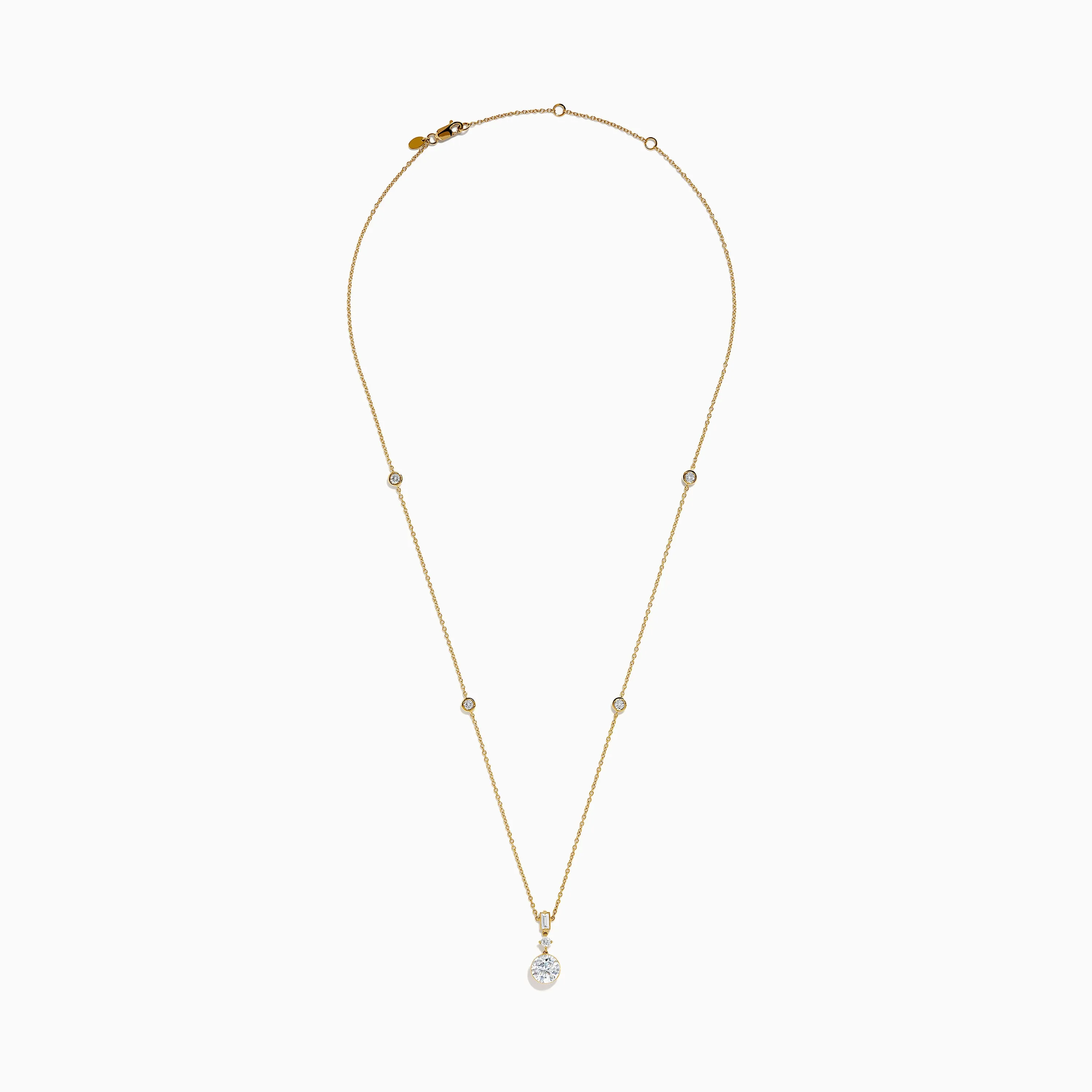 Star Lab Grown Diamond Classic Station Necklace in 18K Yellow Gold sold by Effy product image thumbnail 3