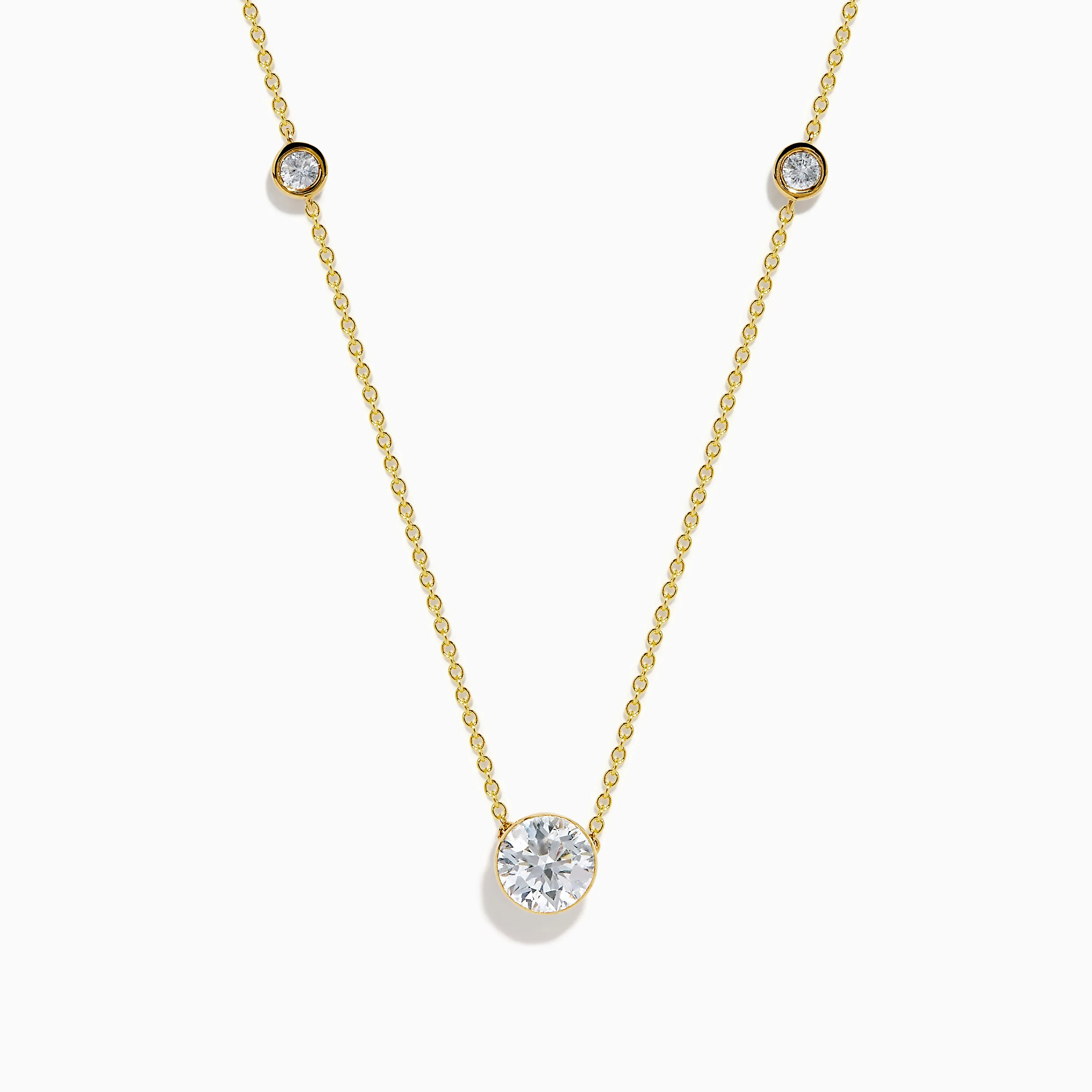 Star Lab Grown Diamond Necklace in 18K Yellow Gold sold by Effy