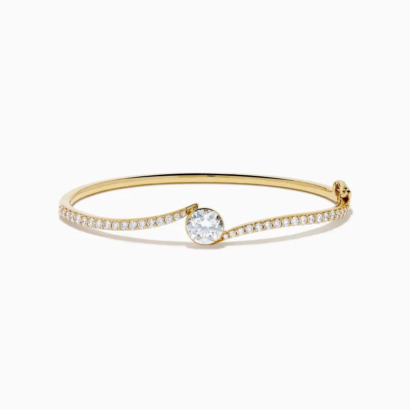 Star Lab Grown Diamond Connect Bangle in 18K Yellow Gold sold by Effy