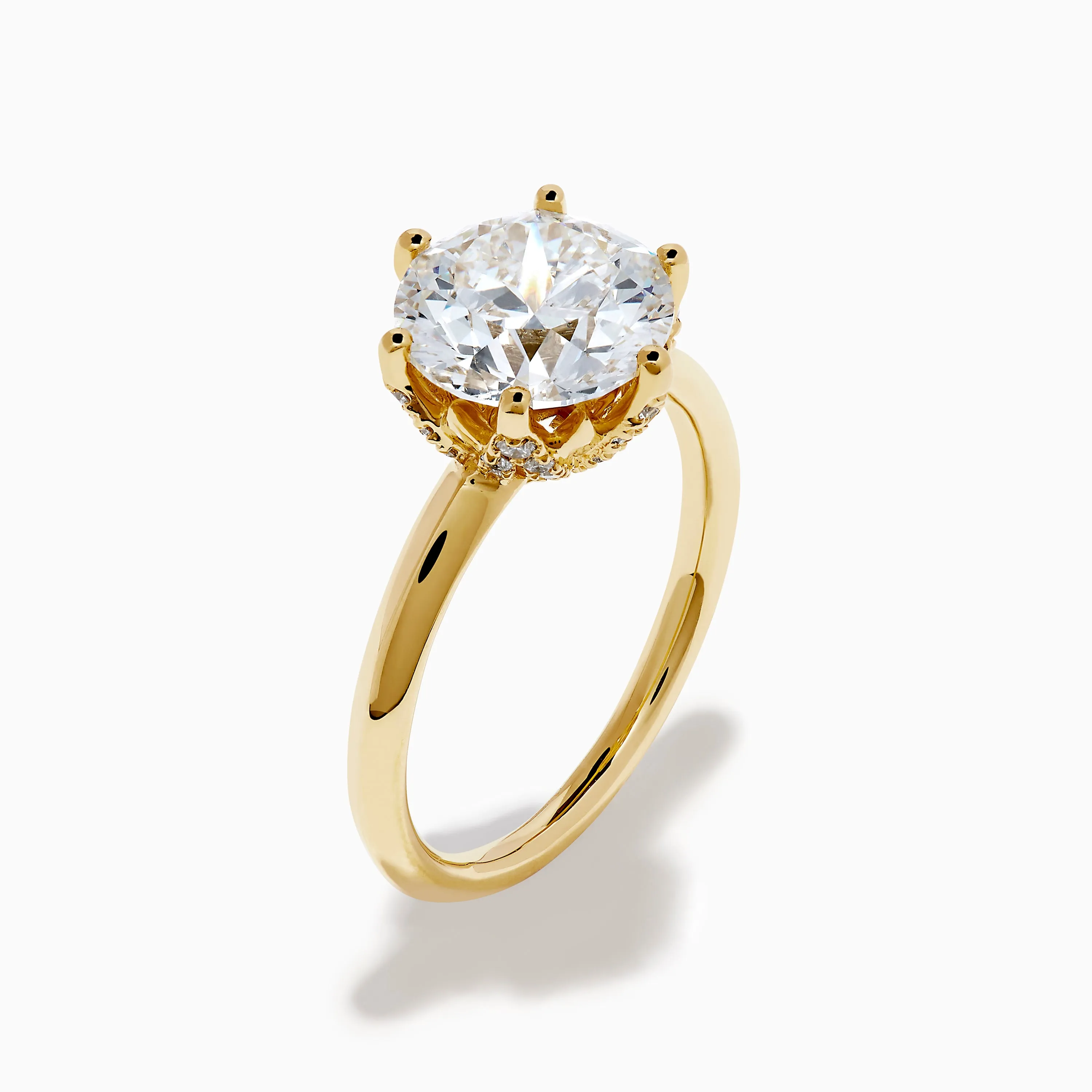 Star Lab Grown Diamond Ring in 18K Yellow Gold sold by Effy product image thumbnail 4