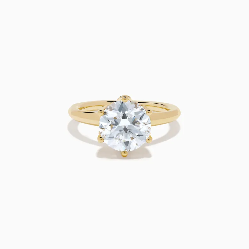 Star Lab Grown Diamond Ring in 18K Yellow Gold sold by Effy