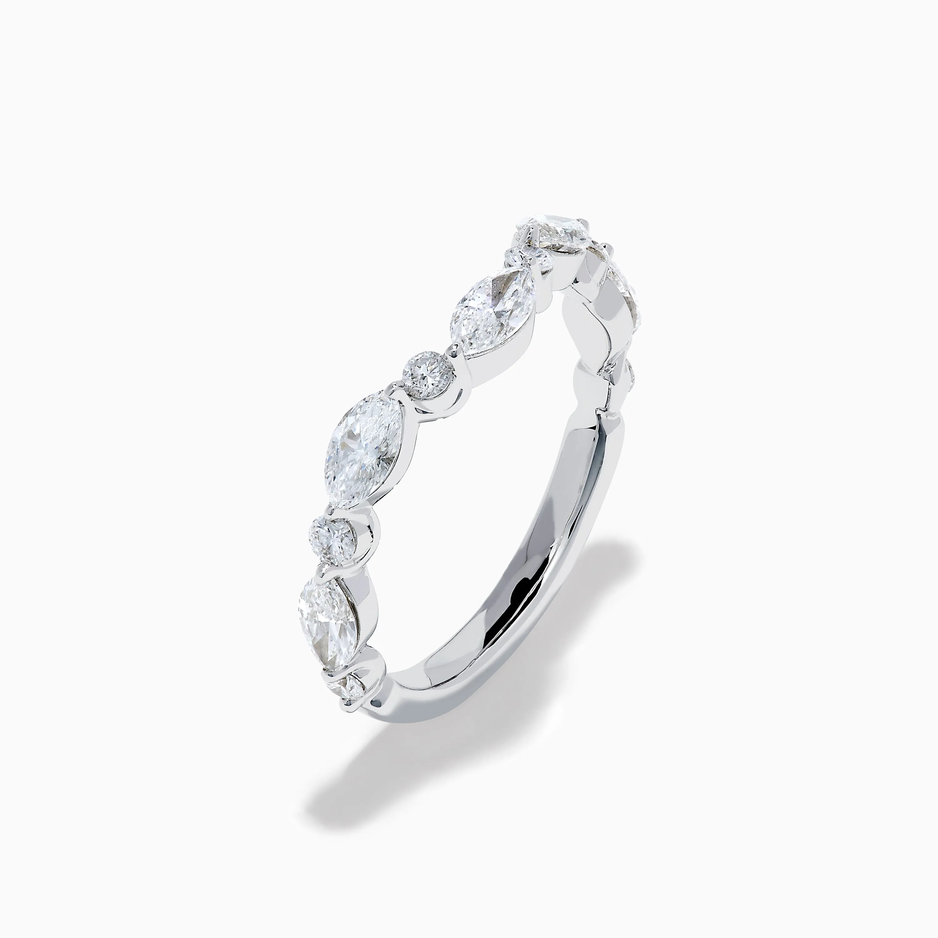 Star Lab Grown Diamond Wedding Band in 18K White Gold sold by Effy product image thumbnail 4