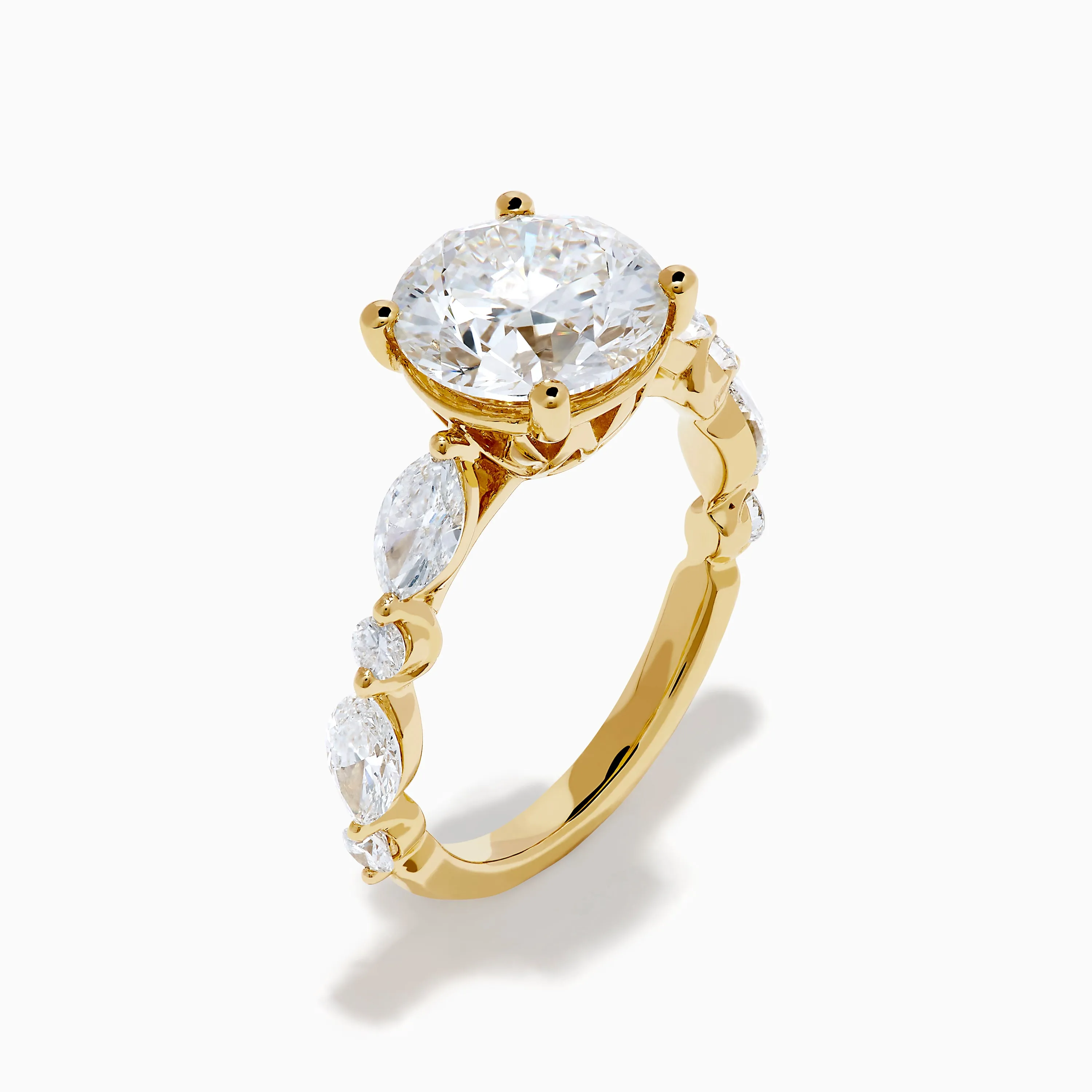 Star Lab Grown Diamond Ring in 18K Yellow Gold sold by Effy product image thumbnail 4