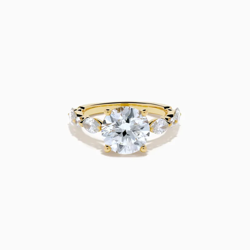 Star Lab Grown Diamond Ring in 18K Yellow Gold sold by Effy