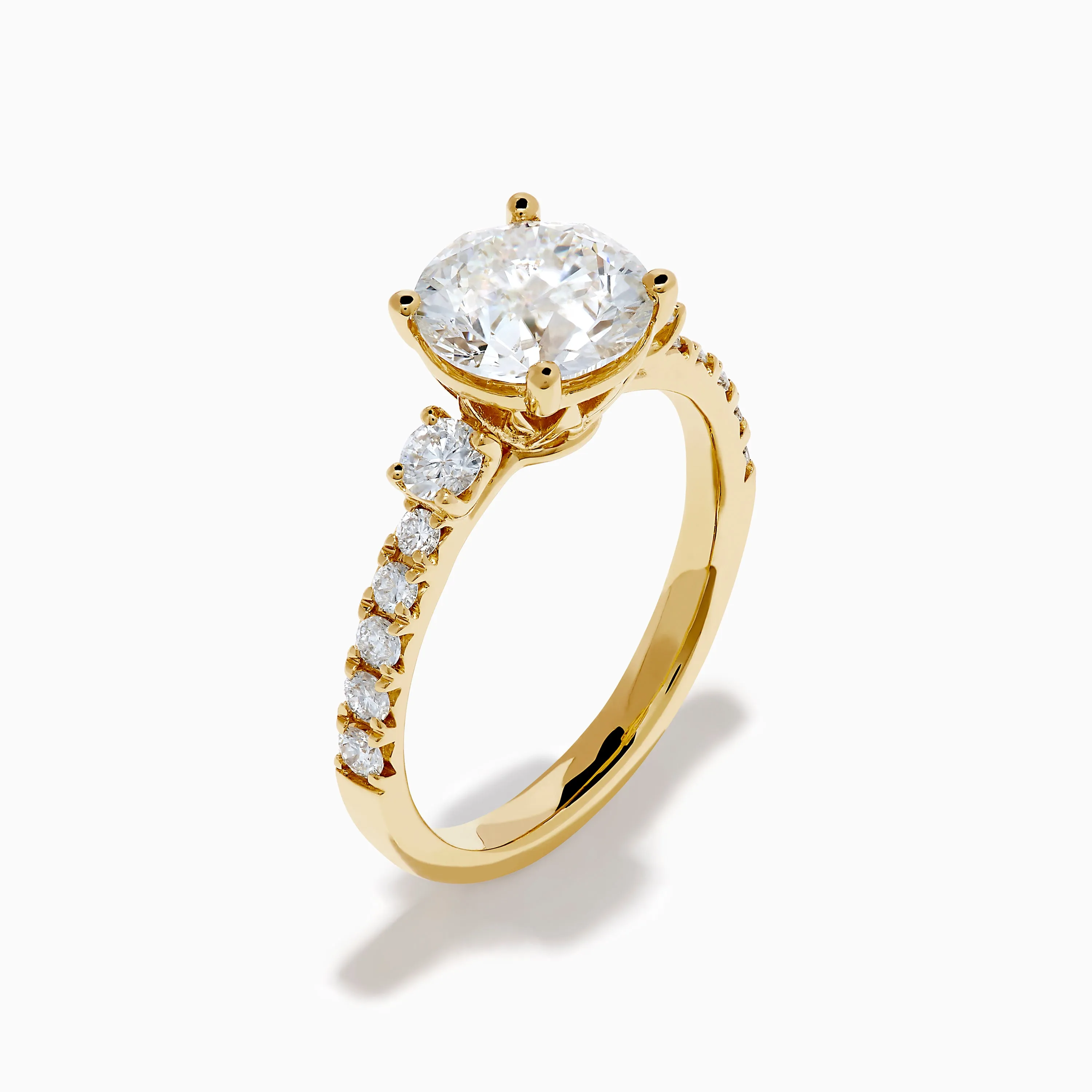 Star Lab Grown Diamond Ring in 18K Yellow Gold sold by Effy product image thumbnail 4