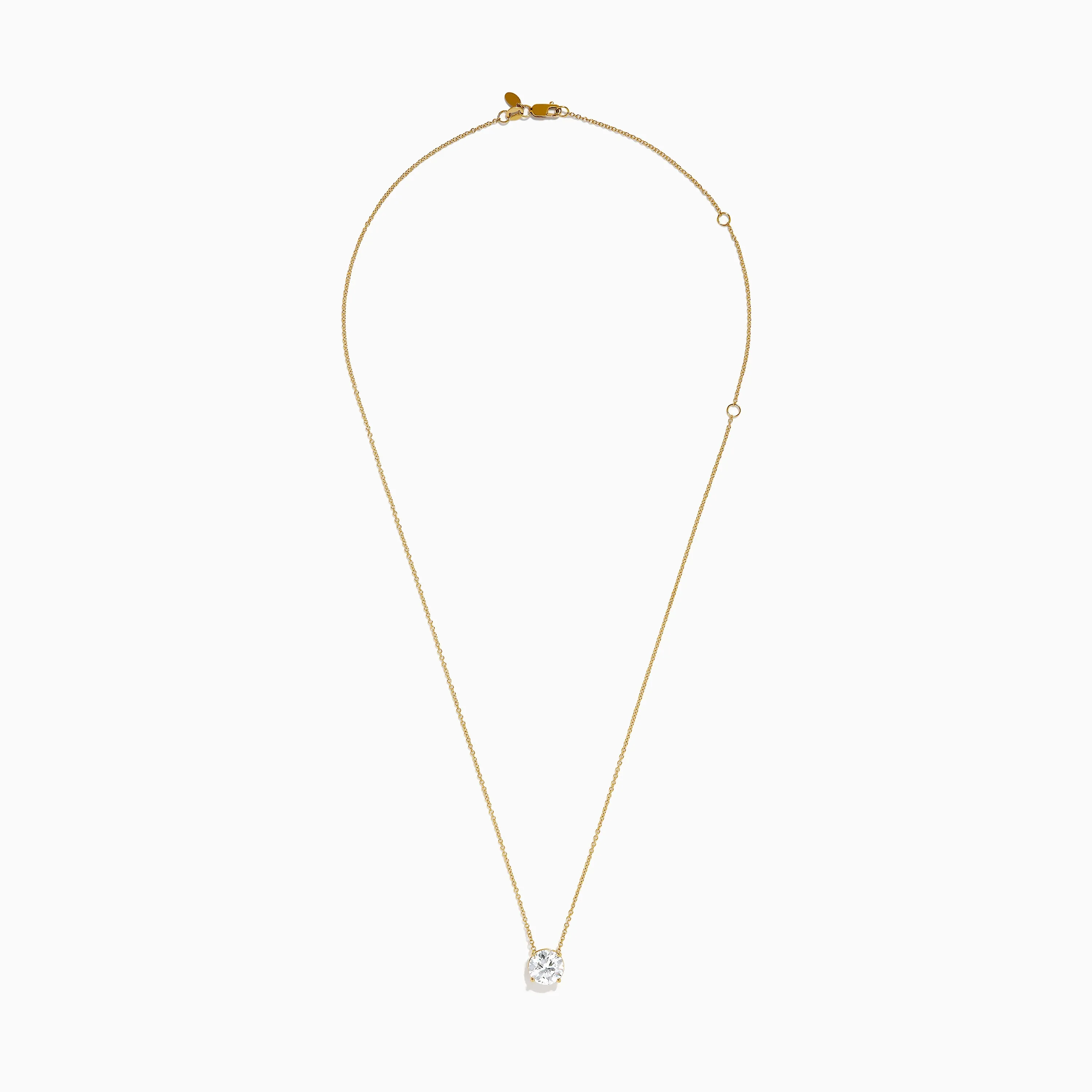 Star Lab Grown Diamond Solitaire Pendant in 18K Yellow Gold sold by Effy product image thumbnail 3