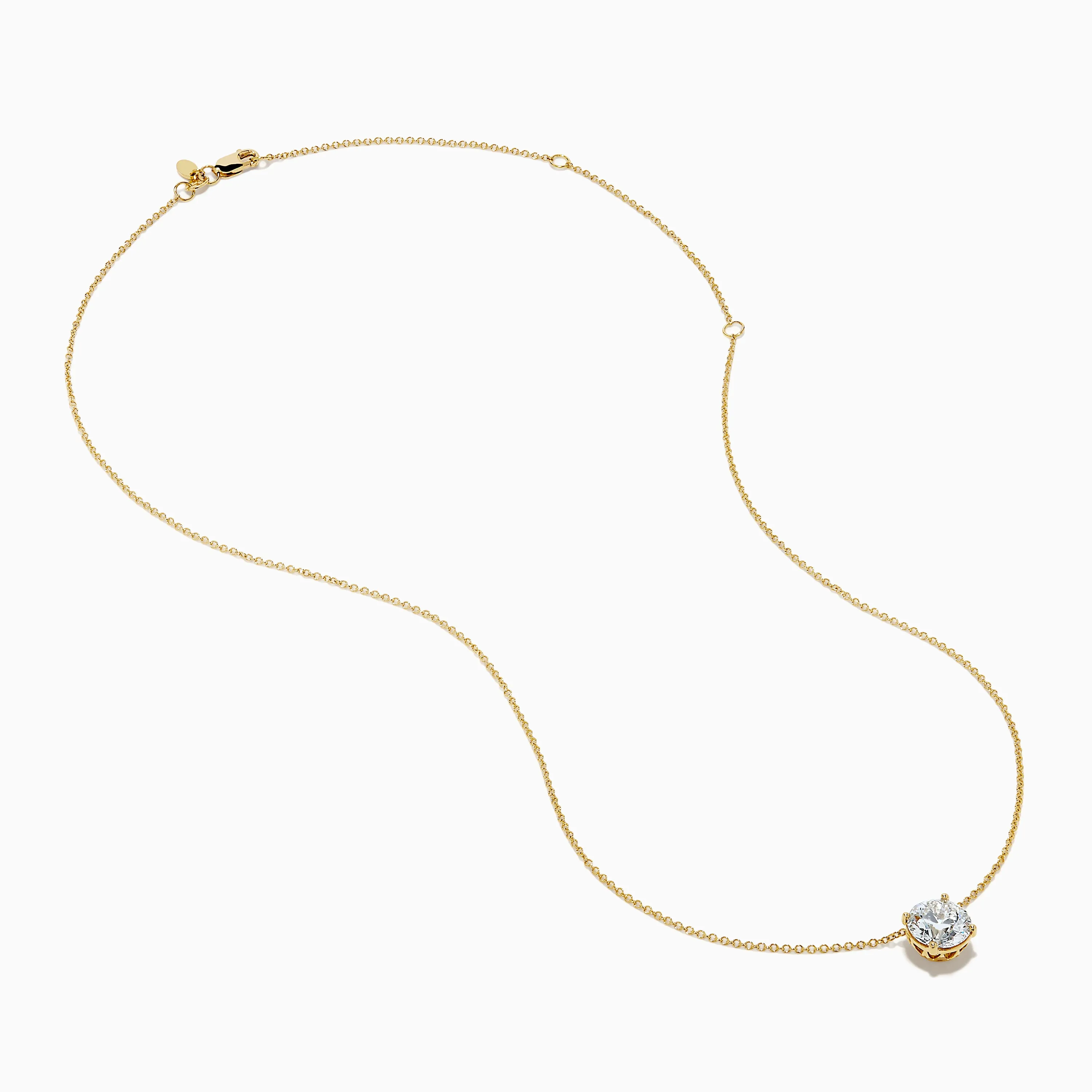 Star Lab Grown Diamond Solitaire Pendant in 18K Yellow Gold sold by Effy product image thumbnail 2