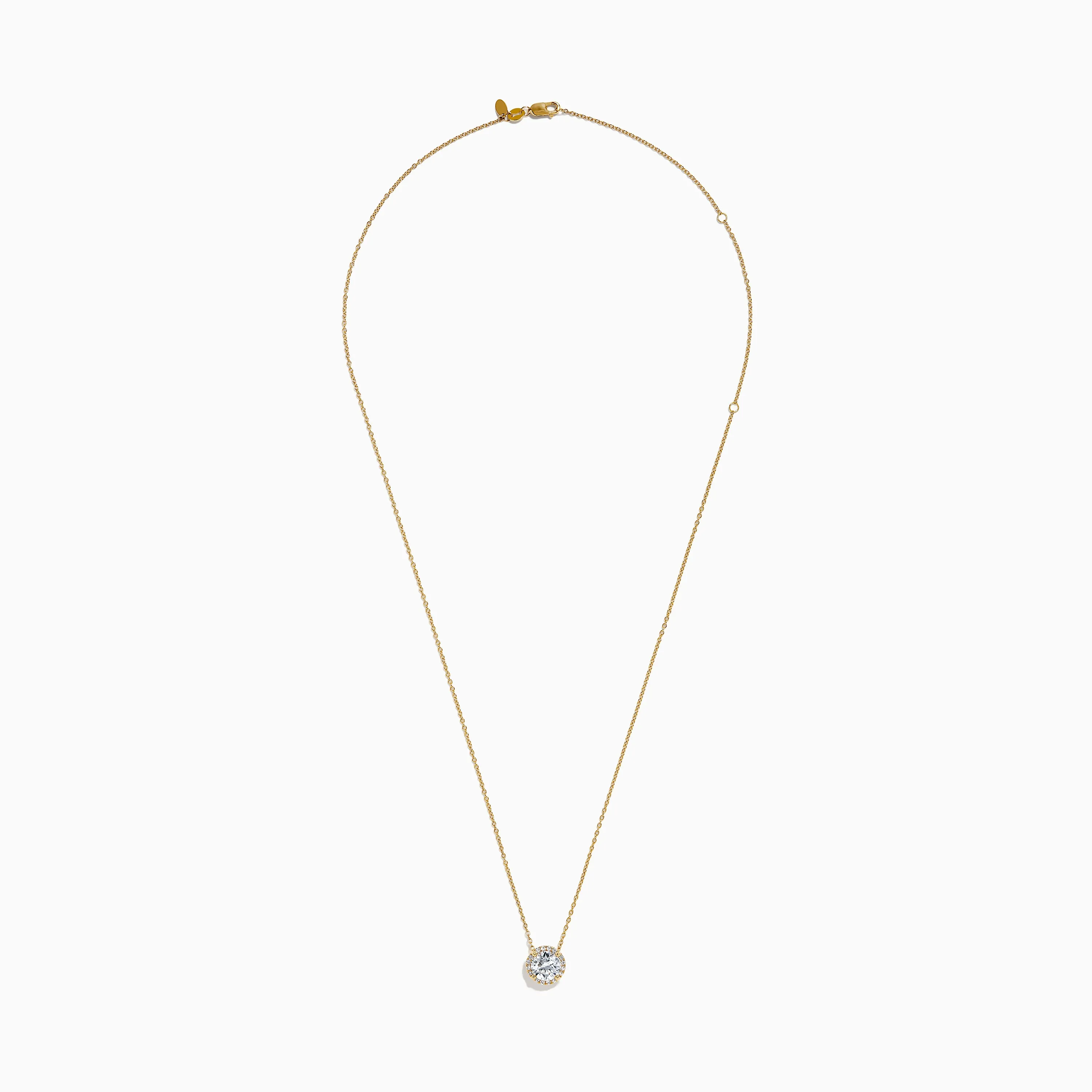 Star Lab Grown Diamond Halo Pendant in 18K Yellow Gold sold by Effy product image thumbnail 3