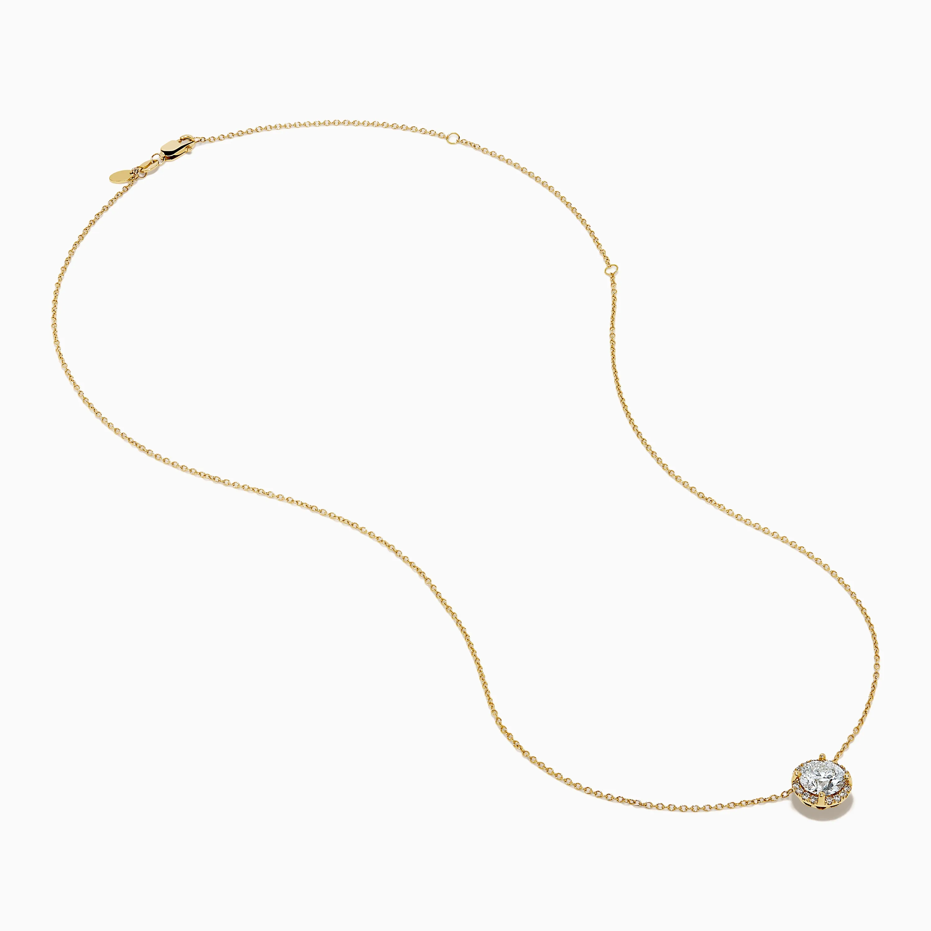 Star Lab Grown Diamond Halo Pendant in 18K Yellow Gold sold by Effy product image thumbnail 2