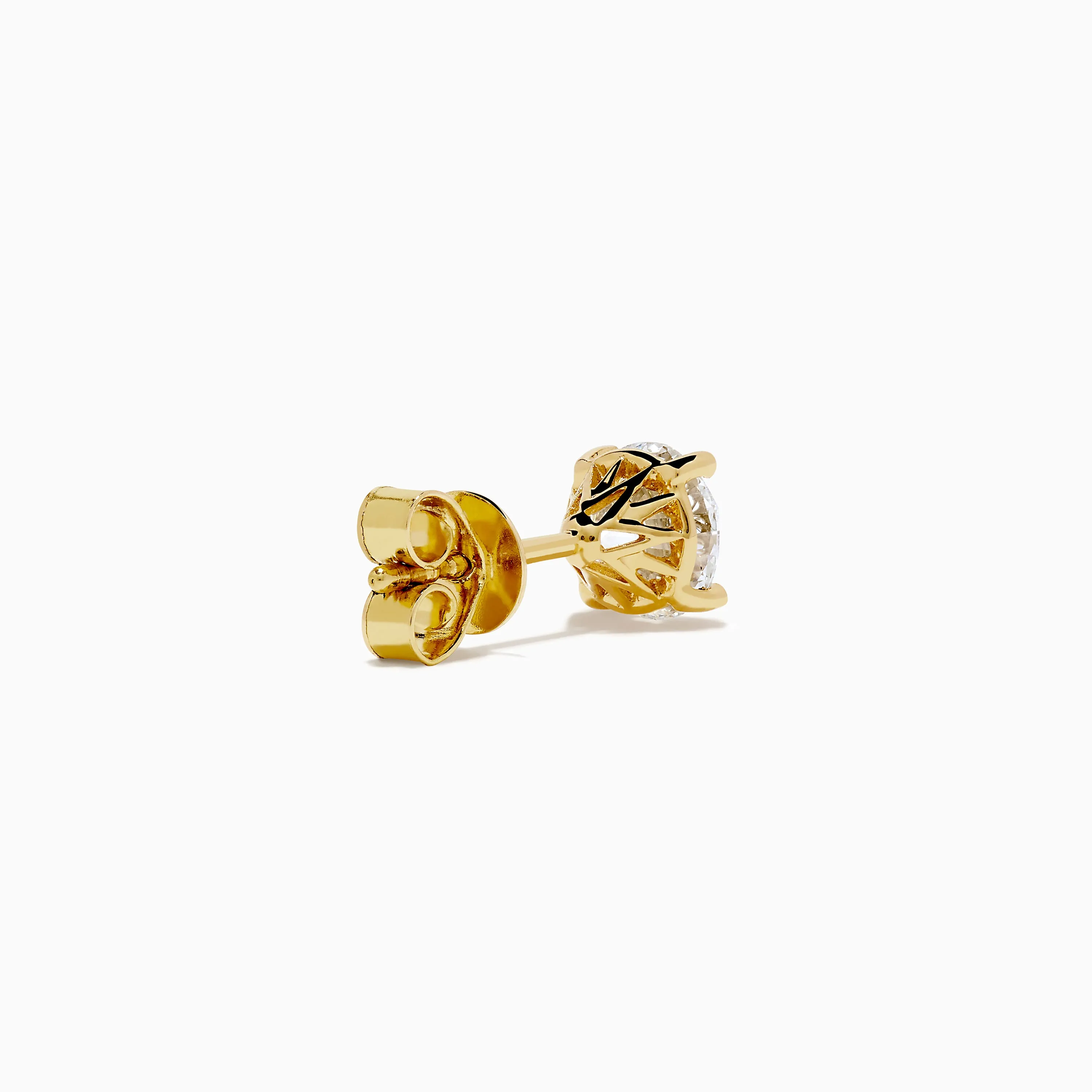 Star Lab Grown Diamond Stud Earrings in 18K Yellow Gold sold by Effy product image thumbnail 4