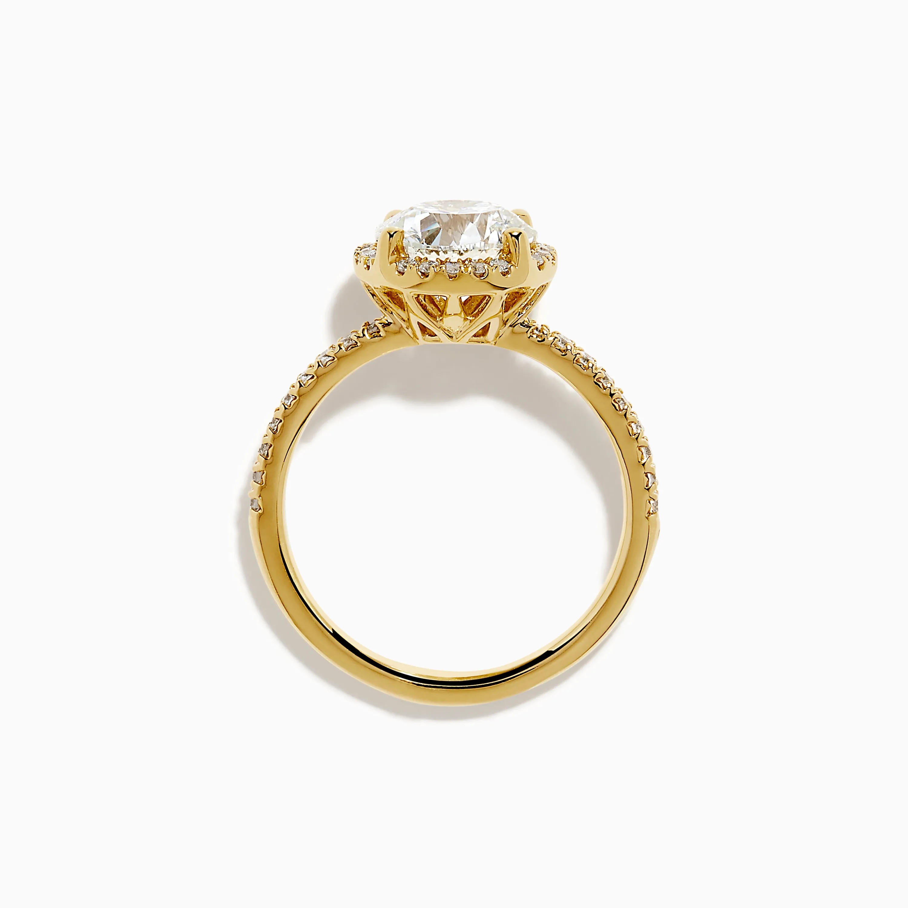Star Lab Grown Diamond Halo Ring in 18K Yellow Gold sold by Effy product image thumbnail 3