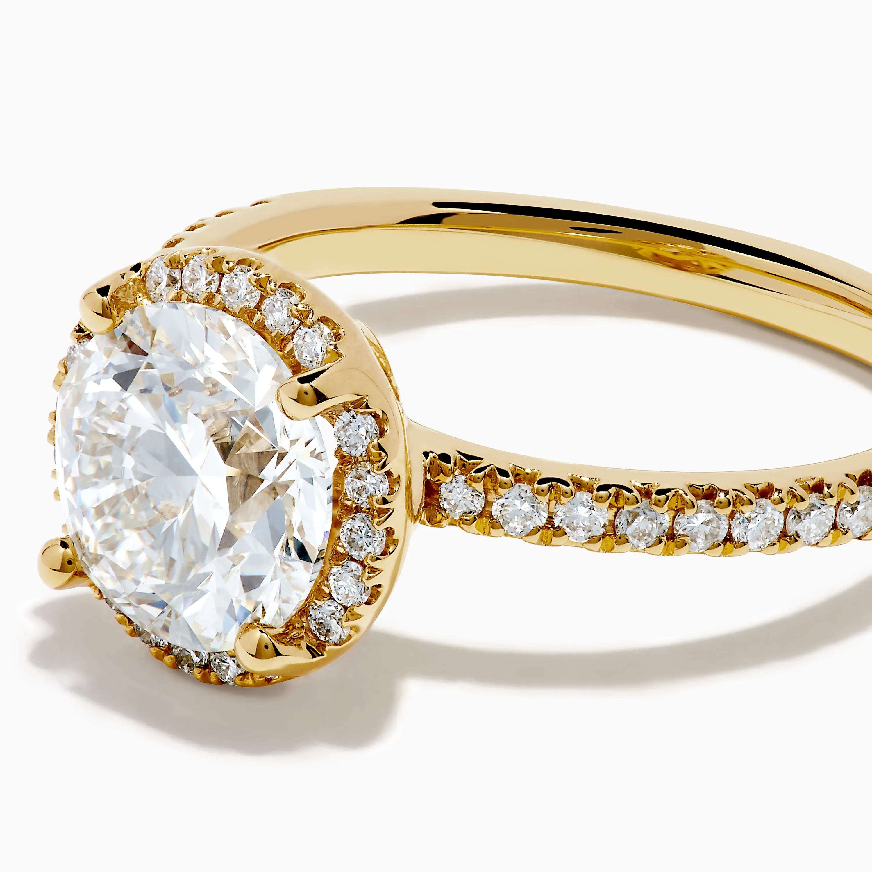 Star Lab Grown Diamond Halo Ring in 18K Yellow Gold sold by Effy product image thumbnail 2
