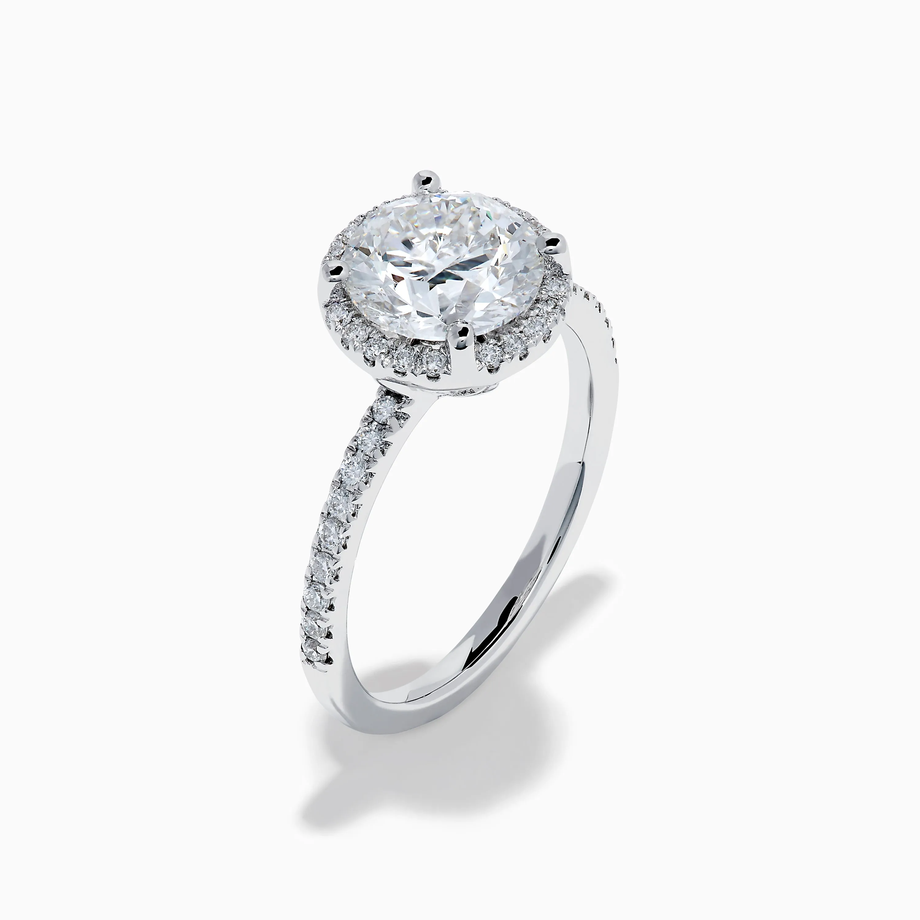 Star Lab Grown Diamond Halo Ring in 18K White Gold sold by Effy product image thumbnail 4