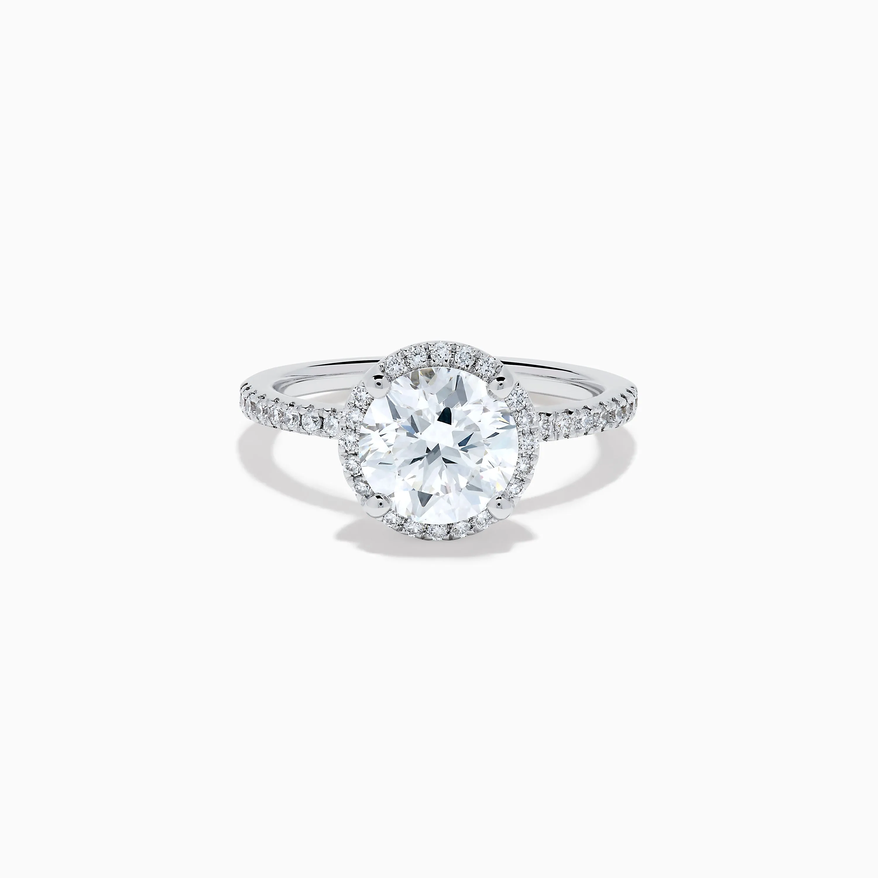 Star Lab Grown Diamond Halo Ring in 18K White Gold sold by Effy