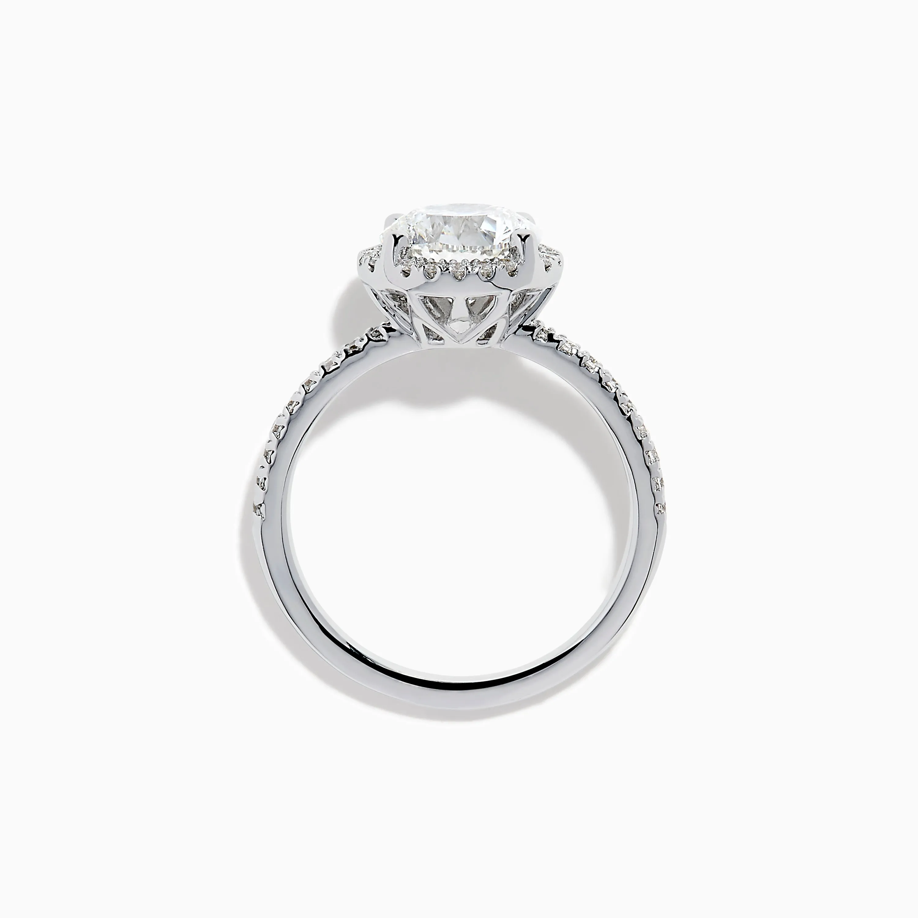 Star Lab Grown Diamond Halo Ring in 18K White Gold sold by Effy product image thumbnail 3