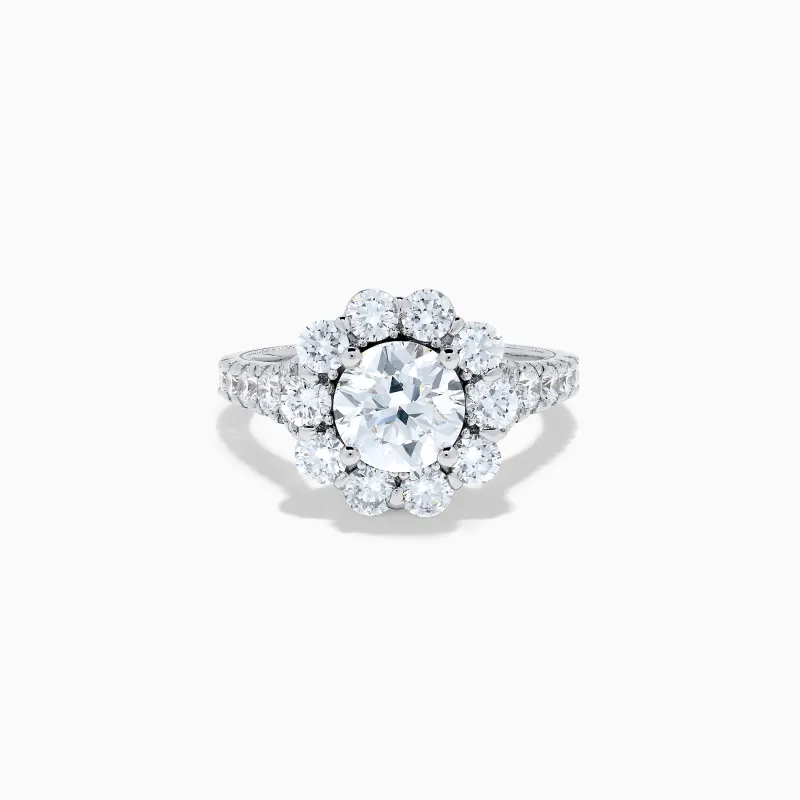 Star Lab Grown Diamond Fleur Ring in 18K White Gold sold by Effy