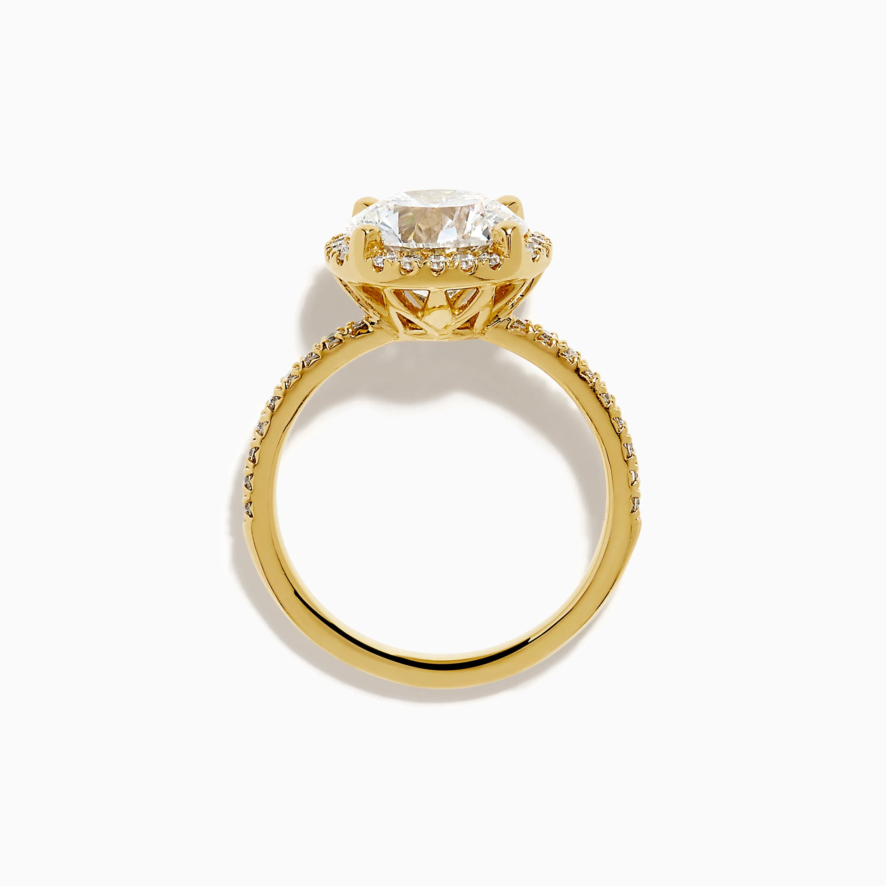 Star Lab Grown Diamond Halo Ring in 18K Yellow Gold sold by Effy product image thumbnail 3