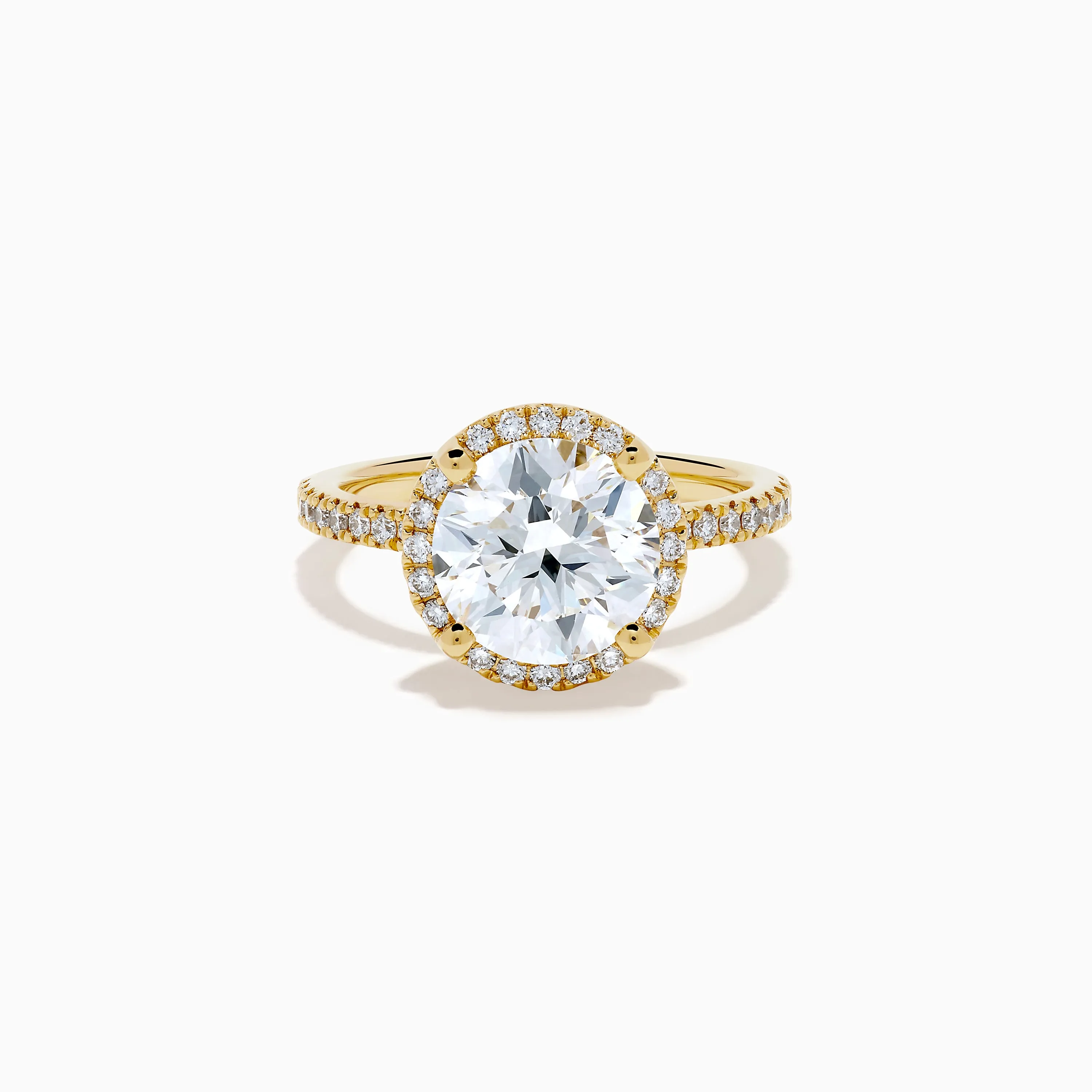 Star Lab Grown Diamond Halo Ring in 18K Yellow Gold sold by Effy