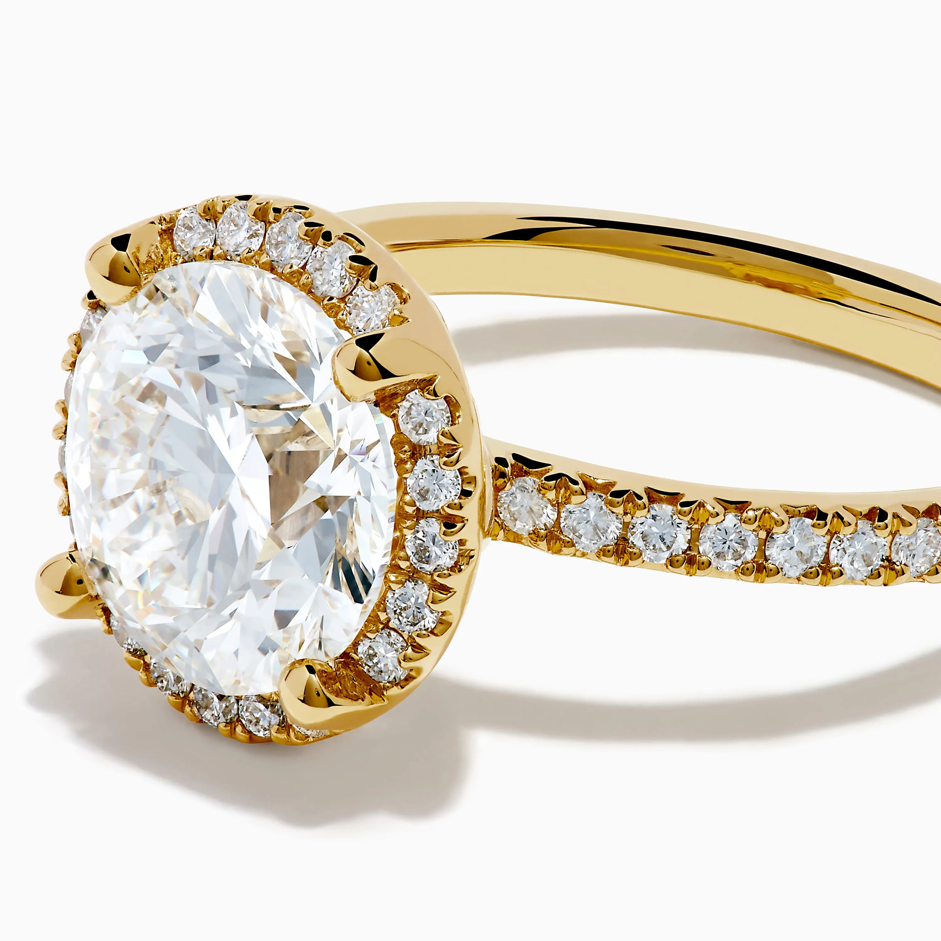 Star Lab Grown Diamond Halo Ring in 18K Yellow Gold sold by Effy product image thumbnail 2