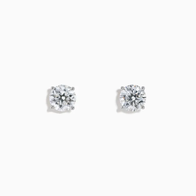 Star Lab Grown Diamond Stud Earrings in 18K White Gold sold by Effy