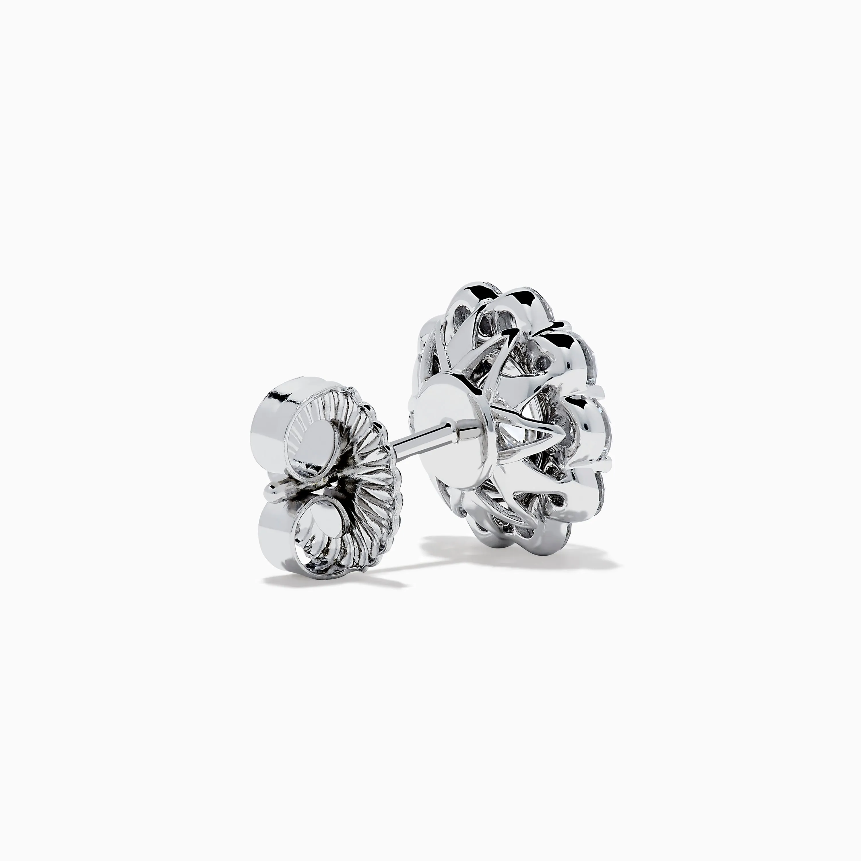 Star Lab Grown Diamond Fleur Stud Earrings in 18K White Gold sold by Effy product image thumbnail 4
