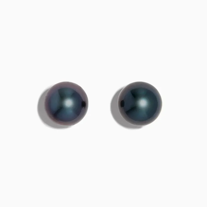 14K White Gold Tahitian Pearl Stud Earrings sold by Effy