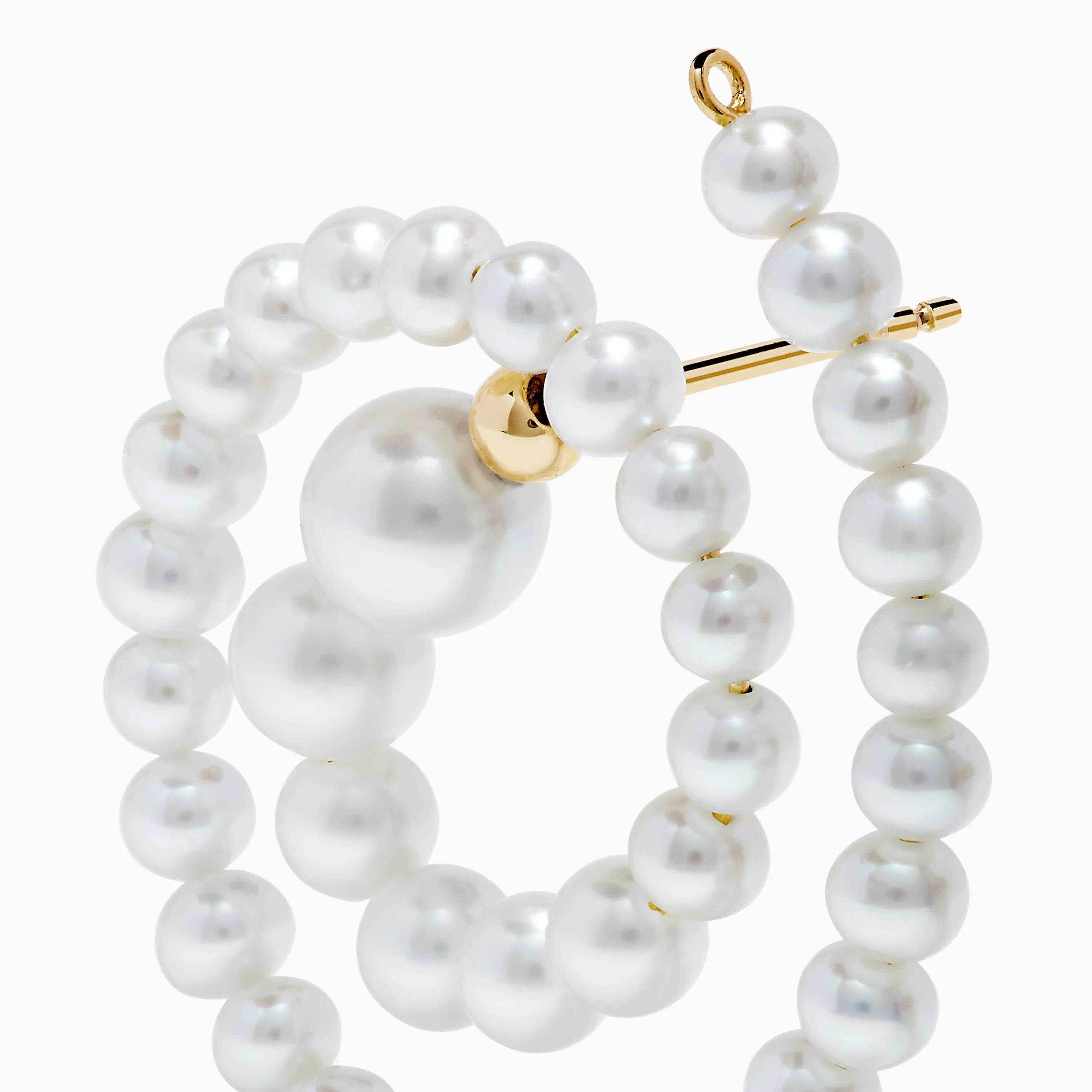 14K Yellow Gold Freshwater Pearl Spiral Earrings sold by Effy product image thumbnail 2