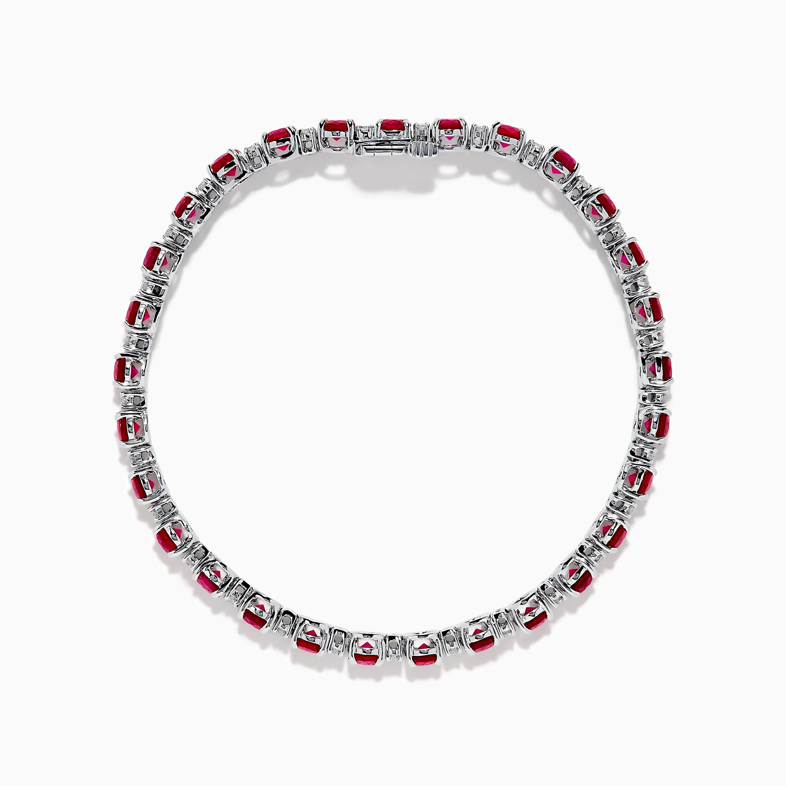 Ruby Royale 18K White Gold Ruby and Diamond Tennis Bracelet sold by Effy product image thumbnail 3