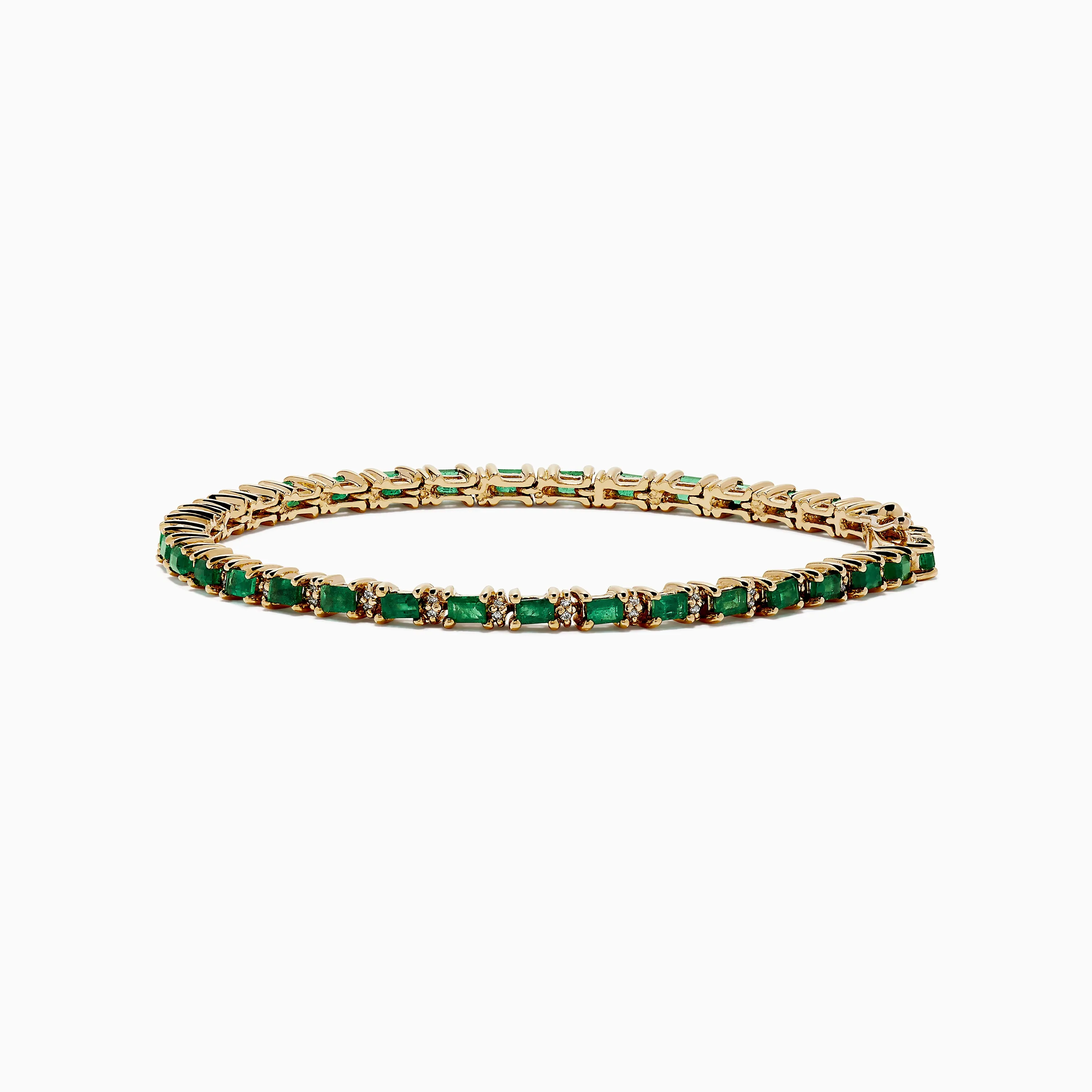 Brasilica 14K Yellow Gold Emerald and Diamond Tennis Bracelet sold by Effy