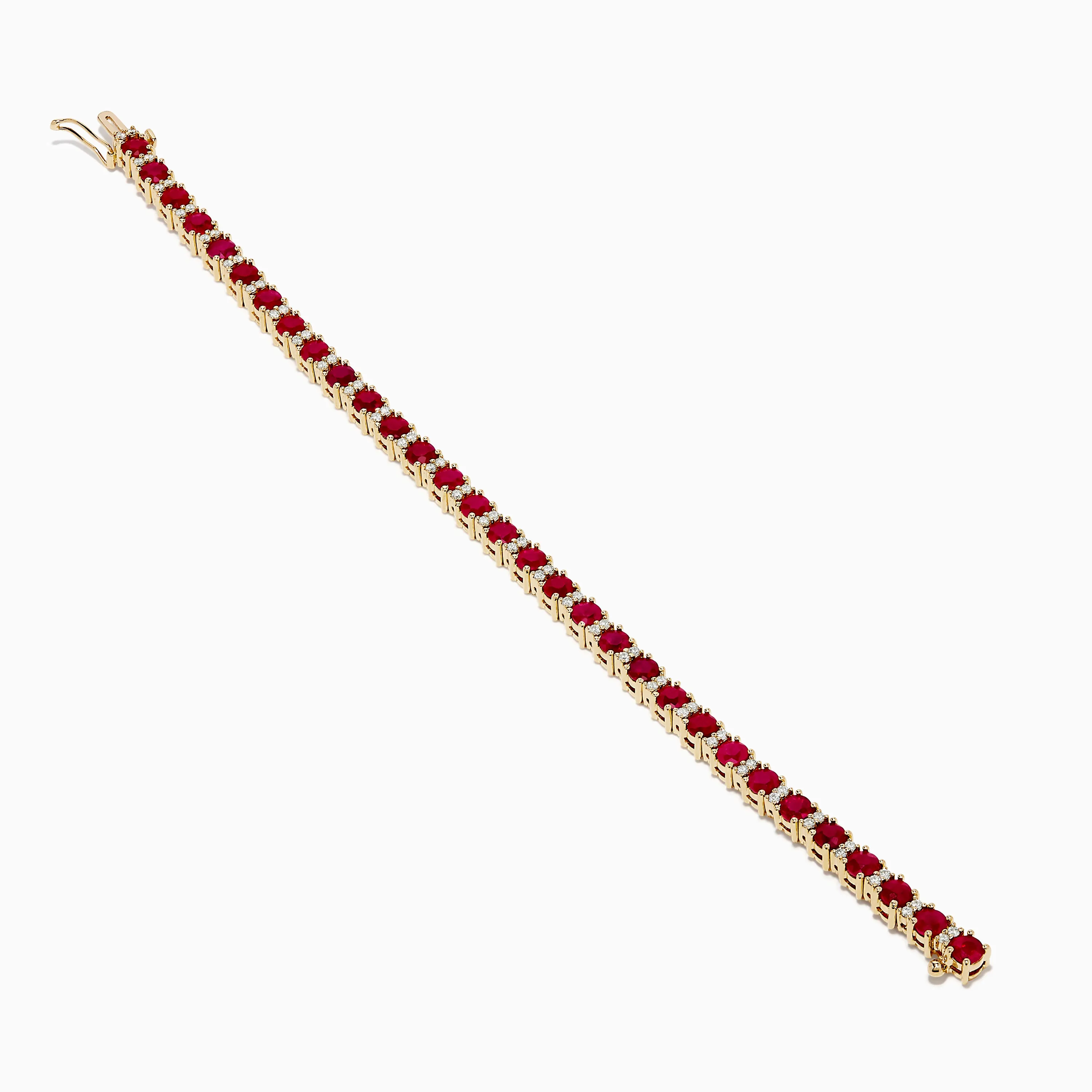 Ruby Royale 14K Yellow Gold Ruby and Diamond Tennis Bracelet sold by Effy product image thumbnail 2