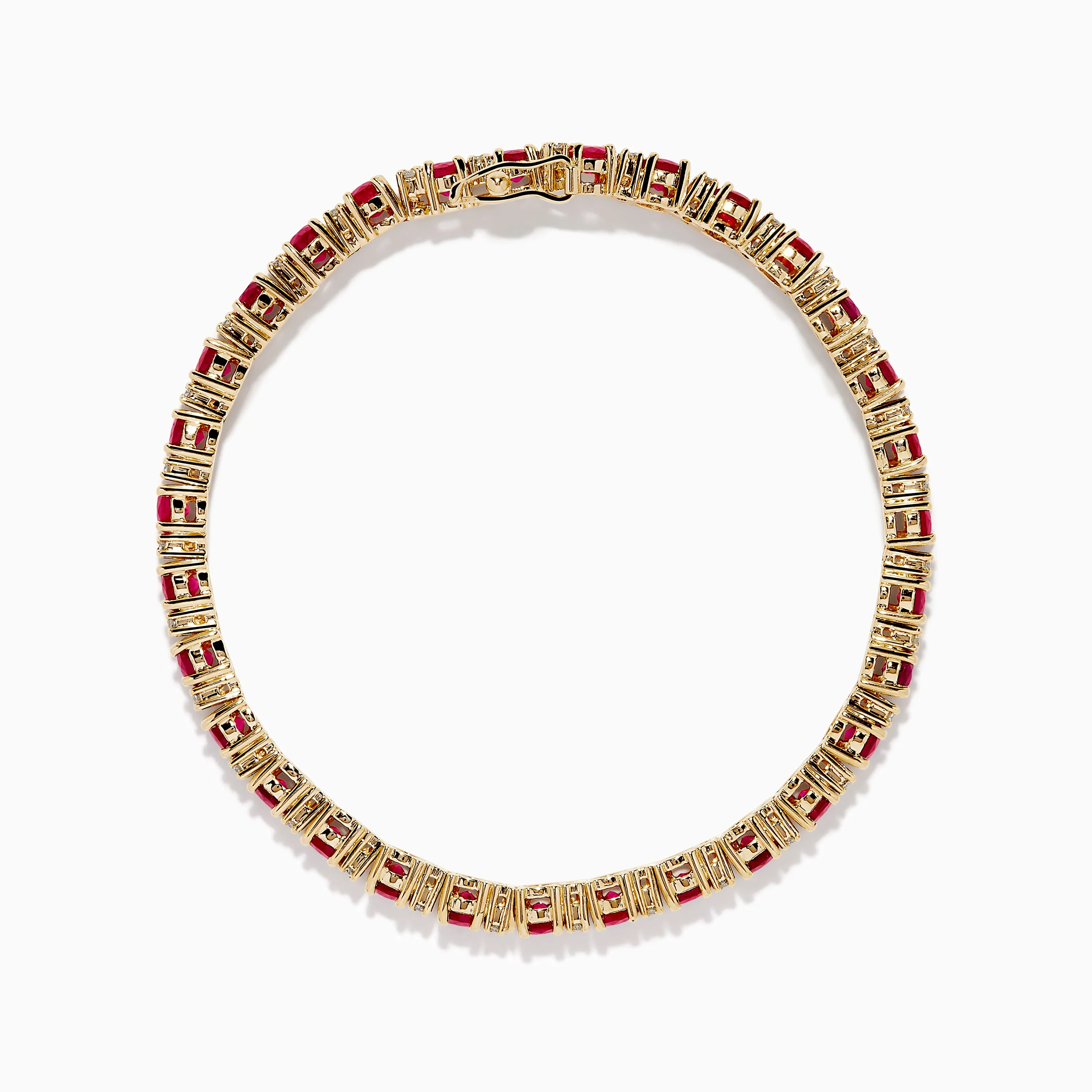 Ruby Royale 14K Yellow Gold Ruby and Diamond Tennis Bracelet sold by Effy product image thumbnail 3