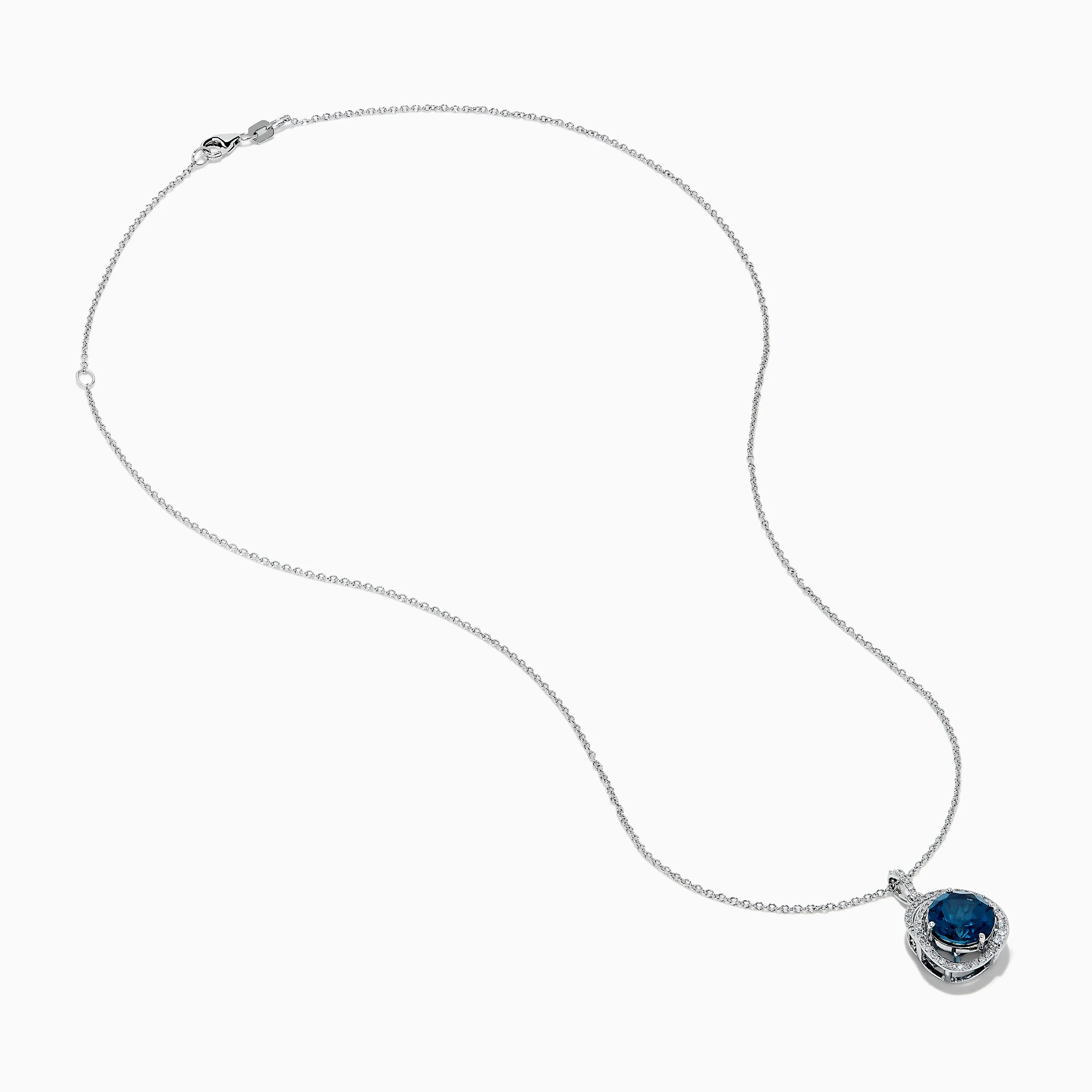 Ocea Bleu 14K White Gold Blue Topaz and Diamond Pendant sold by Effy product image thumbnail 2