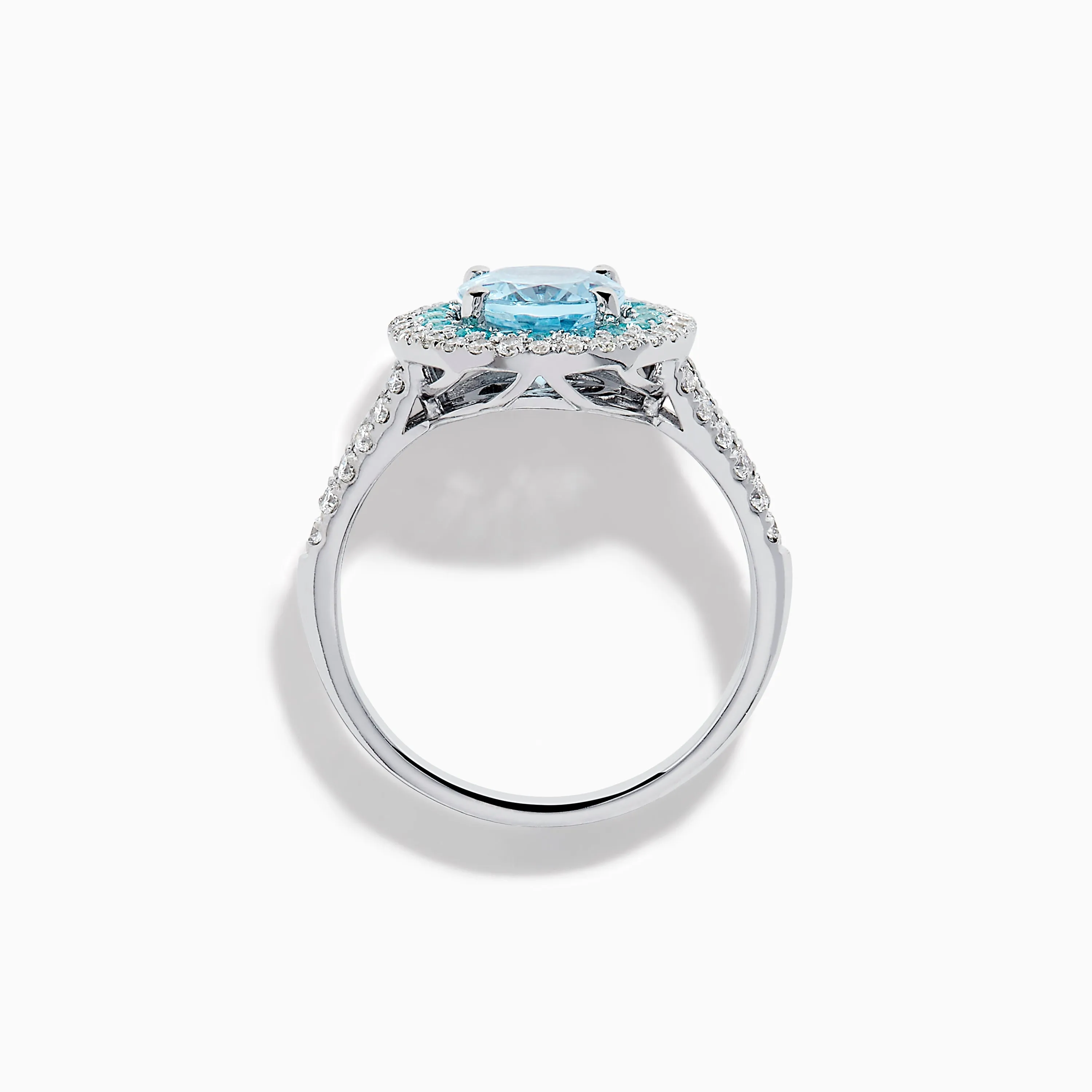 Aquarius 14K White Gold Aquamarine, Paraiba, and Diamond Ring sold by Effy product image thumbnail 3