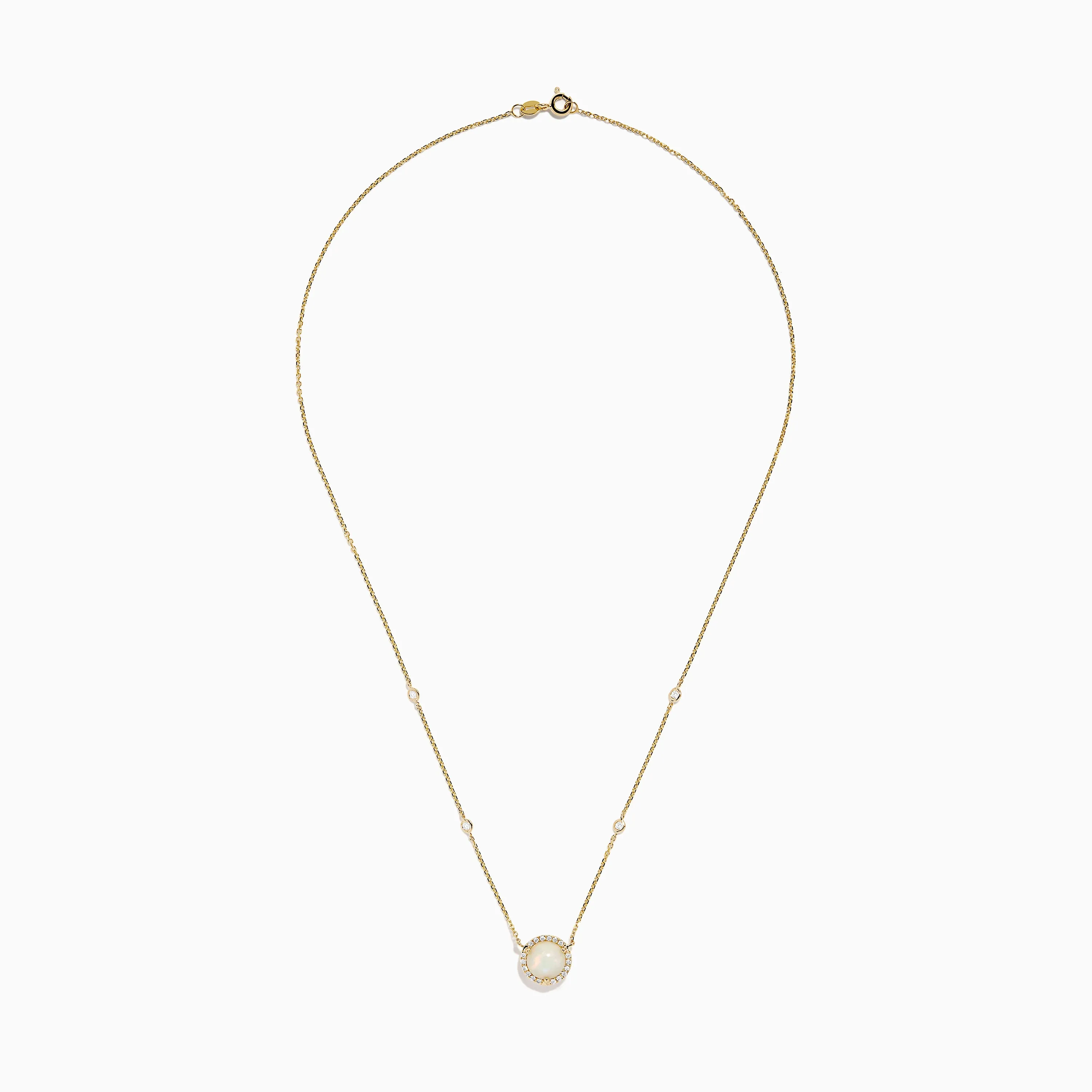 Aurora 14K Yellow Gold Opal and Diamond Necklace sold by Effy product image thumbnail 3