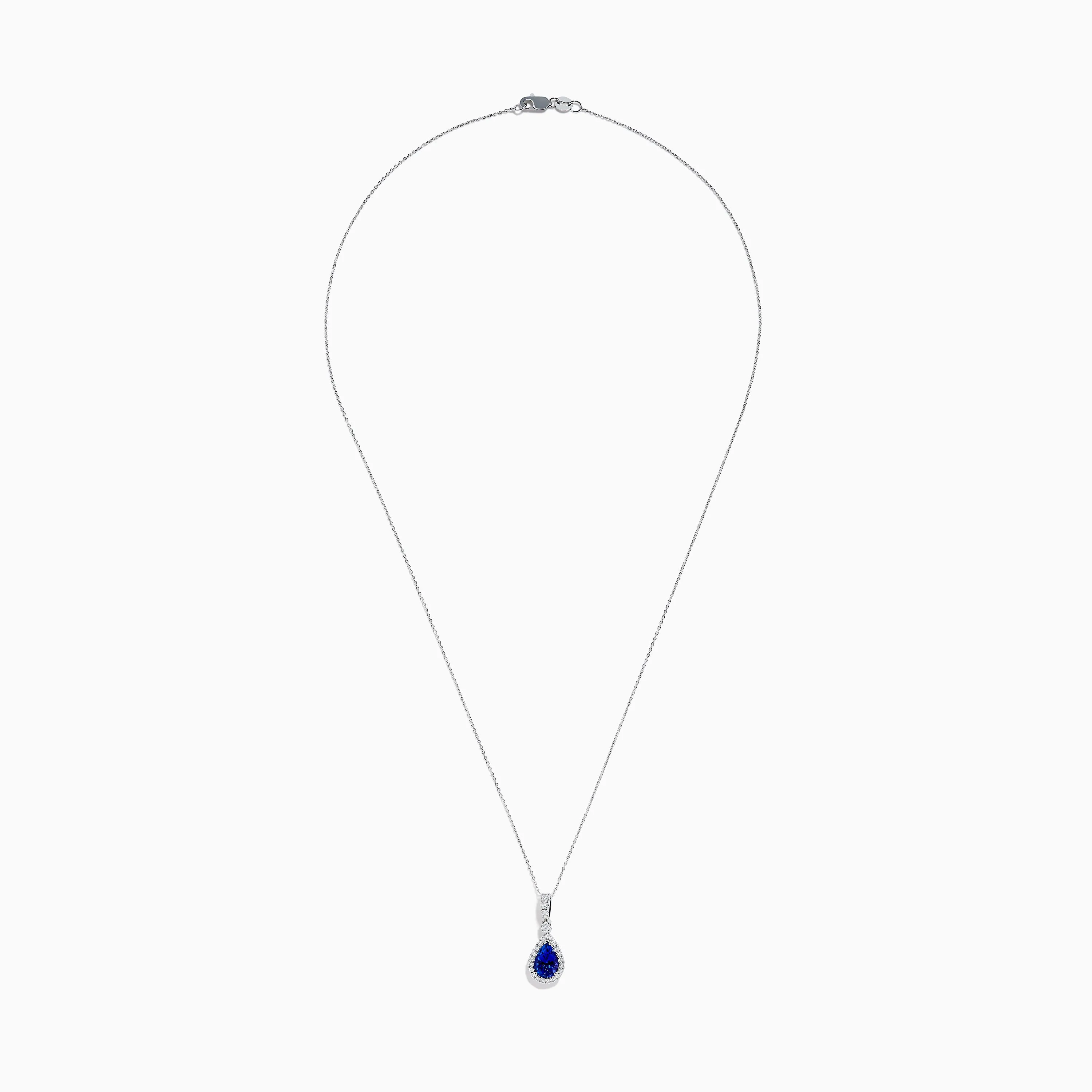 Nahla 14K White Gold Pear Shaped AAA Tanzanite Pendant sold by Effy product image thumbnail 3