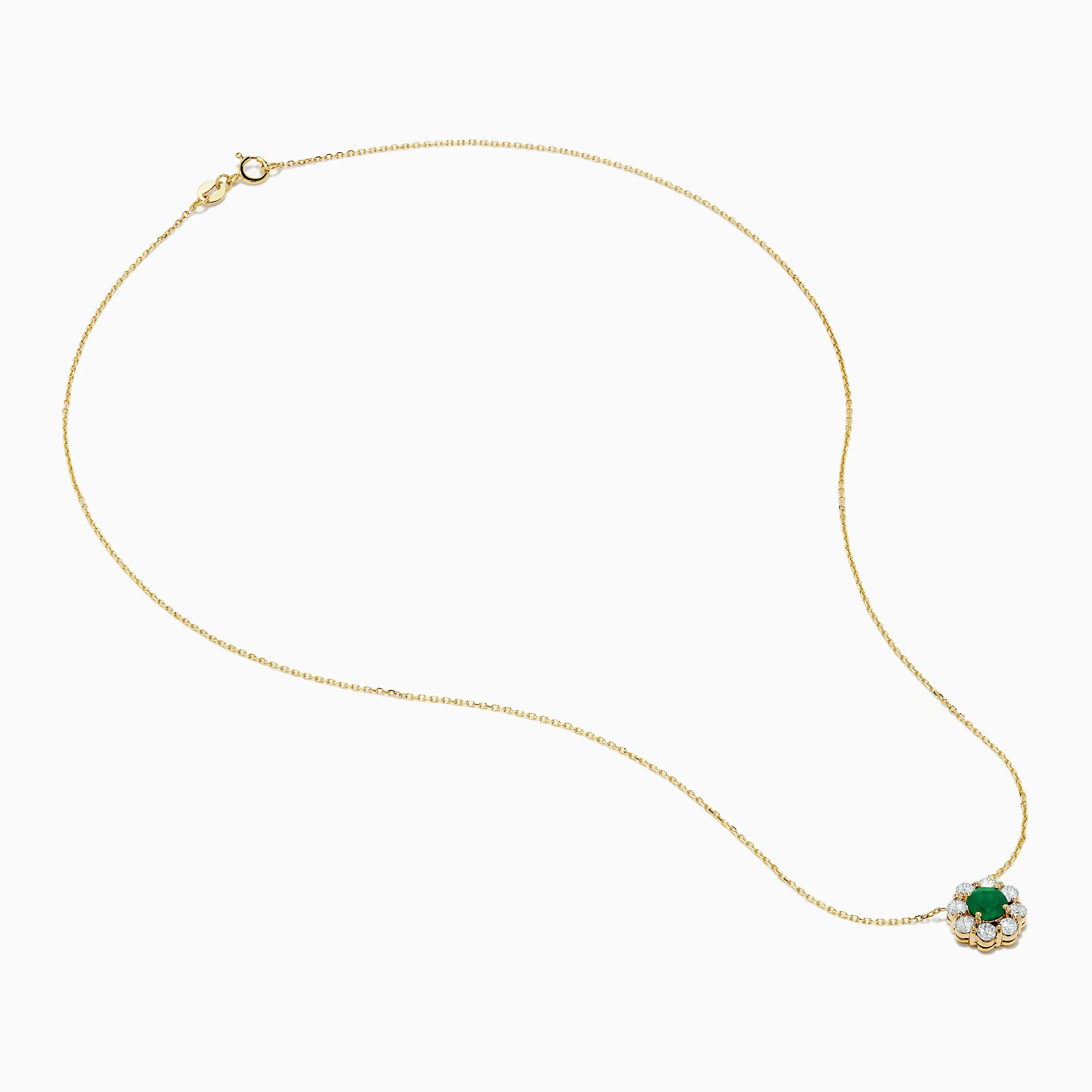 Brasilica 14K Yellow Gold Emerald and Diamond Necklace sold by Effy product image thumbnail 2